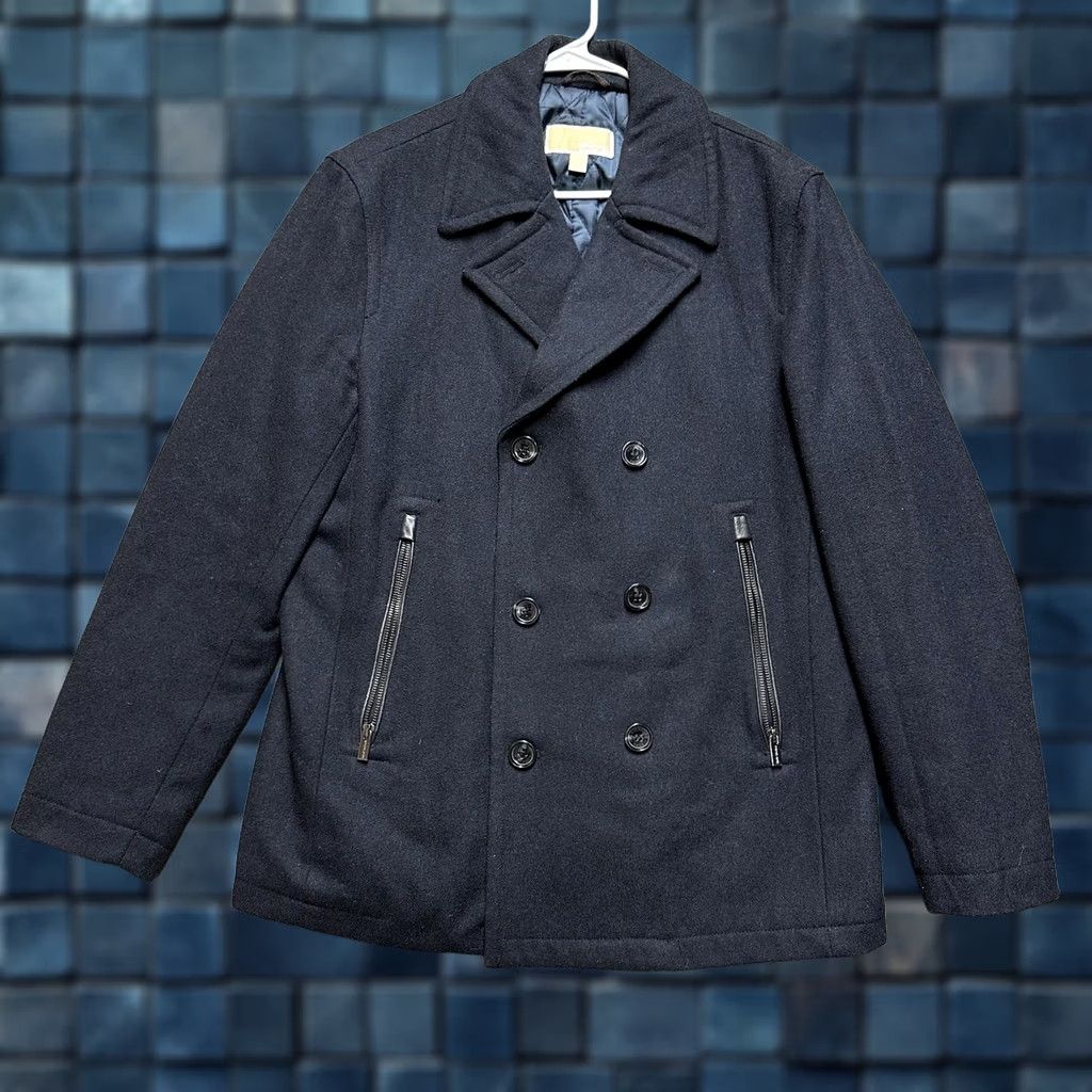 Michael Kors Michael Kors Pea Coat Womens Medium Navy Wool Quilt Lined Double Breasted Navy Blue Coat Womens M Jacket/Coat Regular Fit Size M / US 6-8 / IT 42-44 - 1 Thumbnail