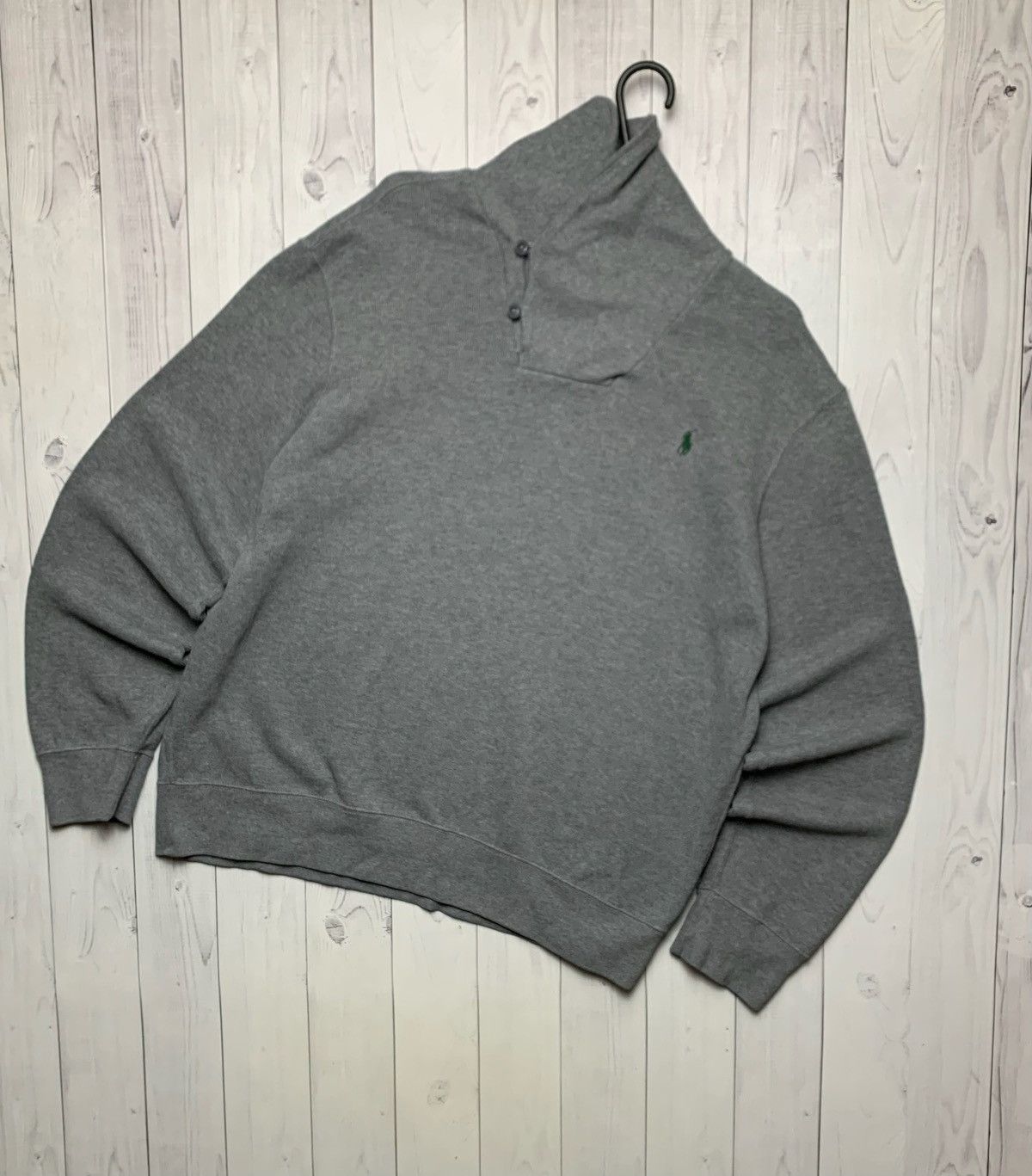 Polo Ralph Lauren × Vintage Vintage Polo Ralph Lauren sweater size XL logo grey Size US XL / EU 56 / 4 - 1 Thumbnail