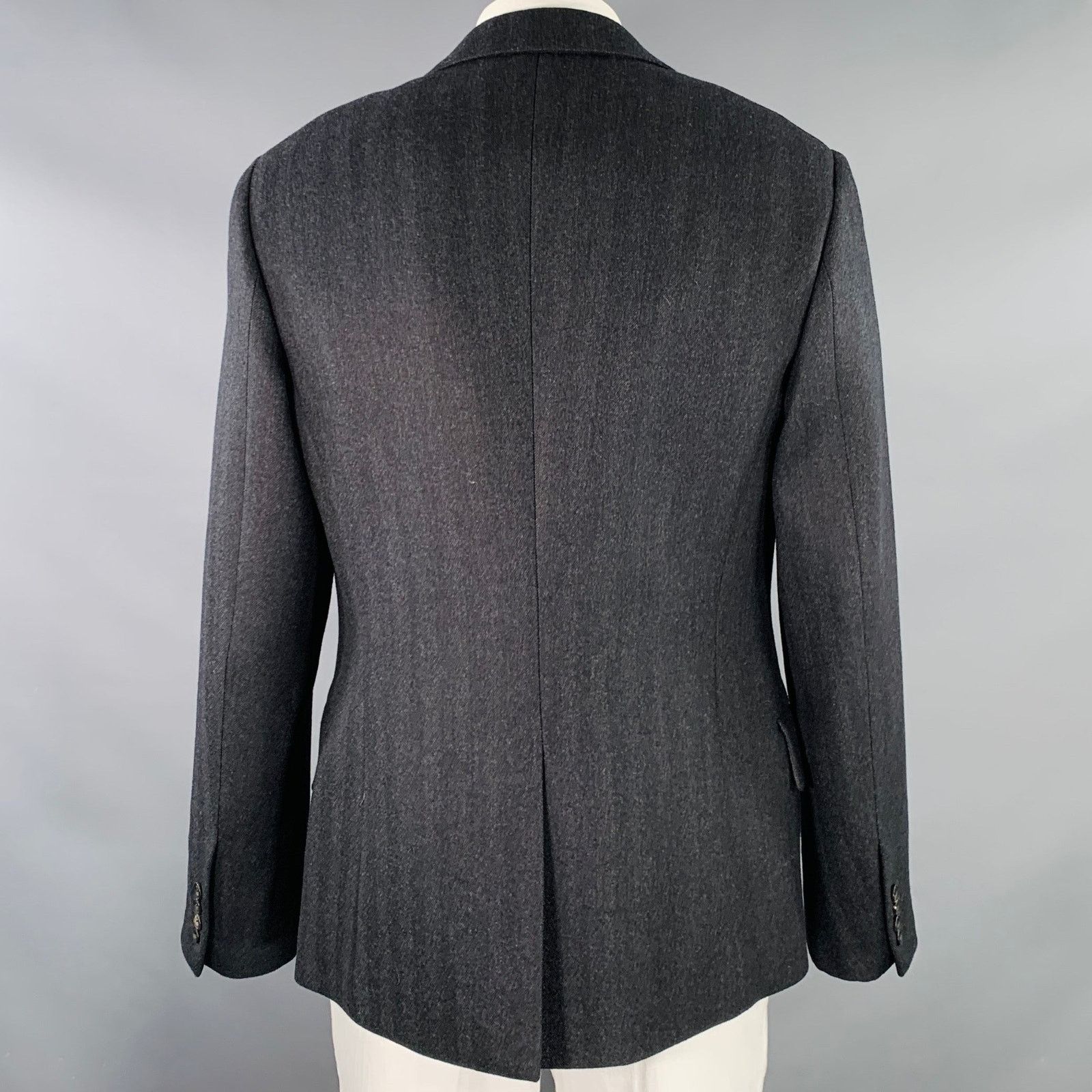 Alexander McQueen ALEXANDER MCQUEEN Size 44 Black Wool Cashmere Sport Coat Size 44R - 3 Thumbnail