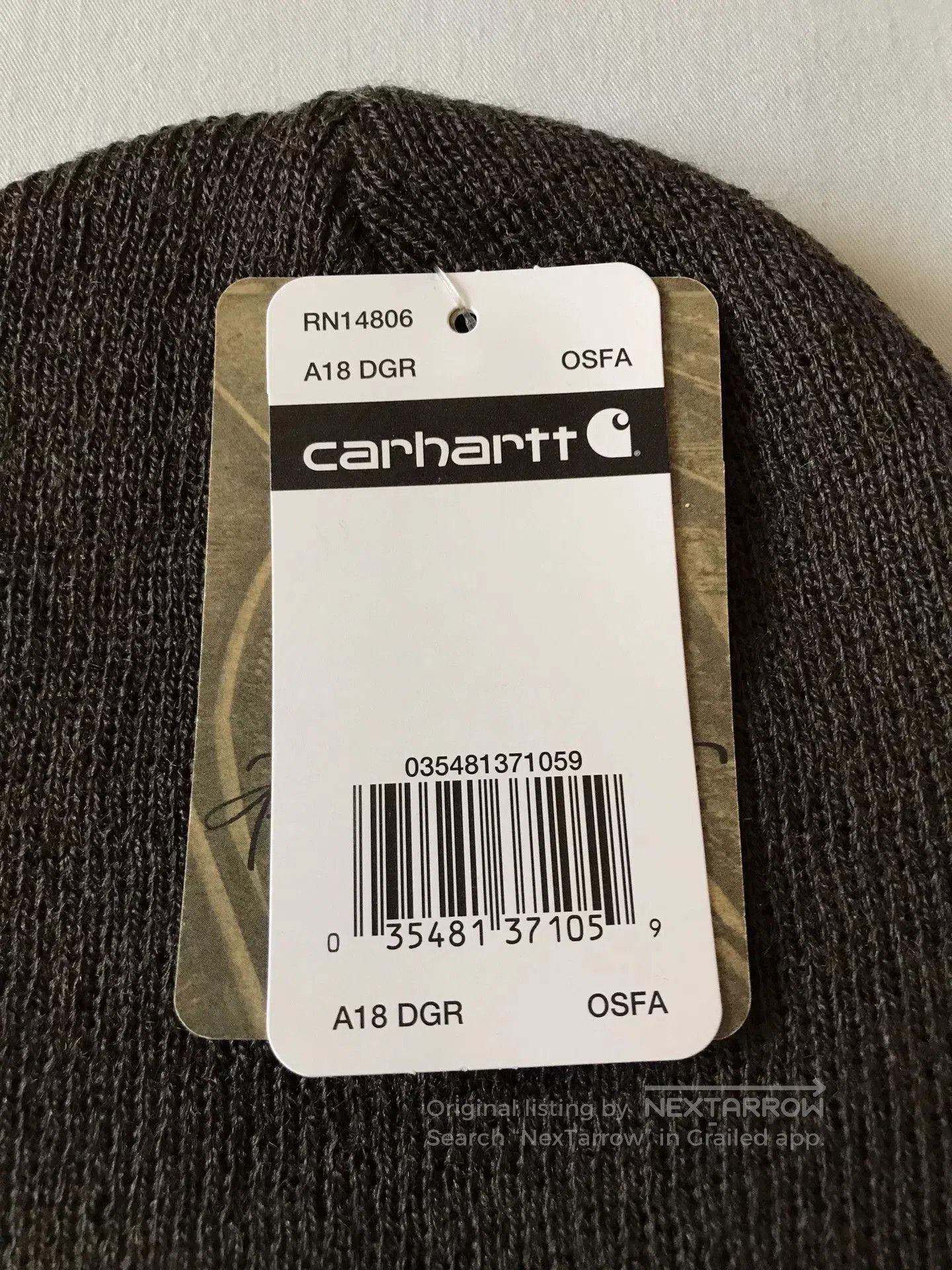 Carhartt Carhartt A18 DGR Dark Green Beanie. Size ONE SIZE - 7 Thumbnail