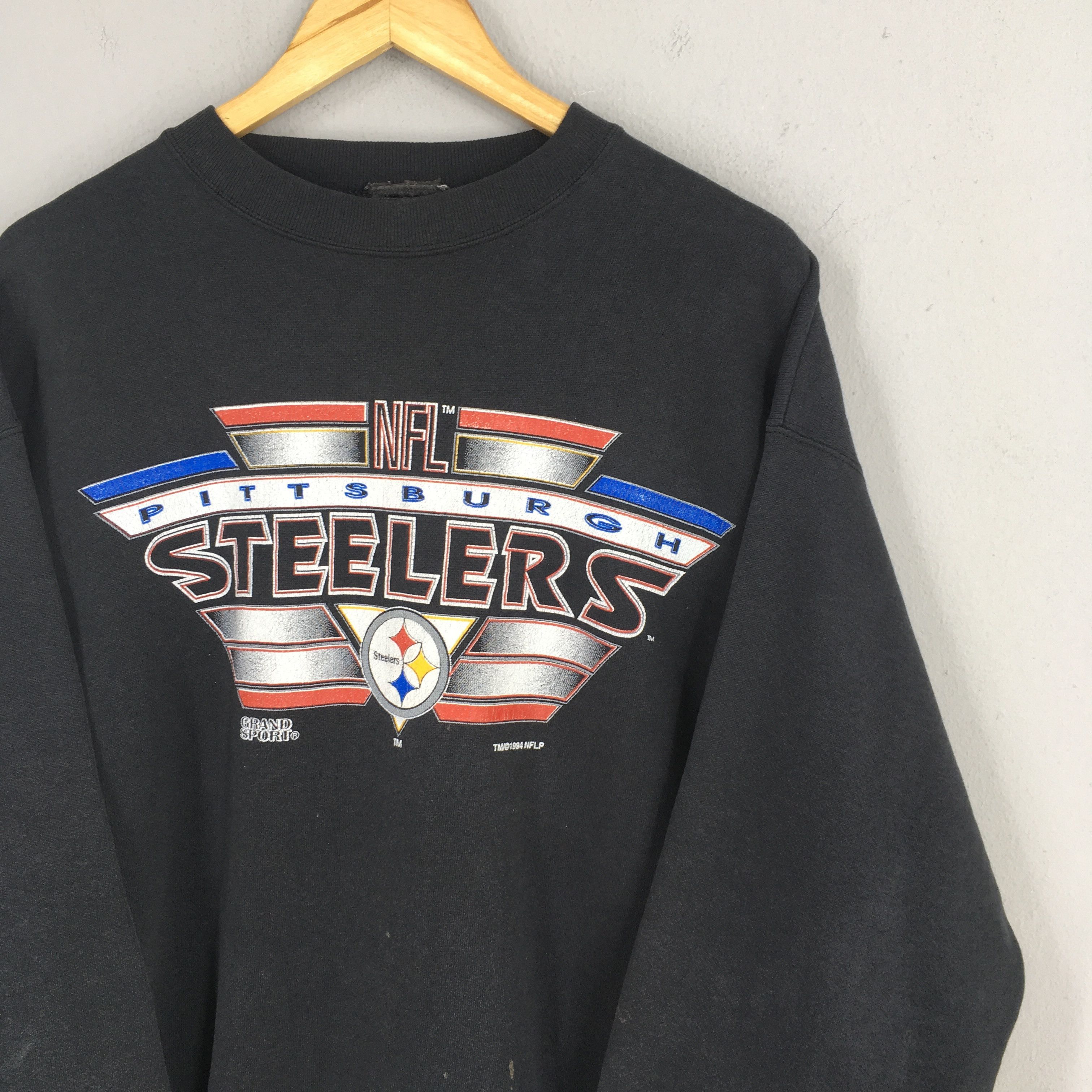 NFL × Vintage Vintage 90s Pittsburgh Steelers NFL Sweatshirt XLarge Size US XL / EU 56 / 4 - 2 Thumbnail