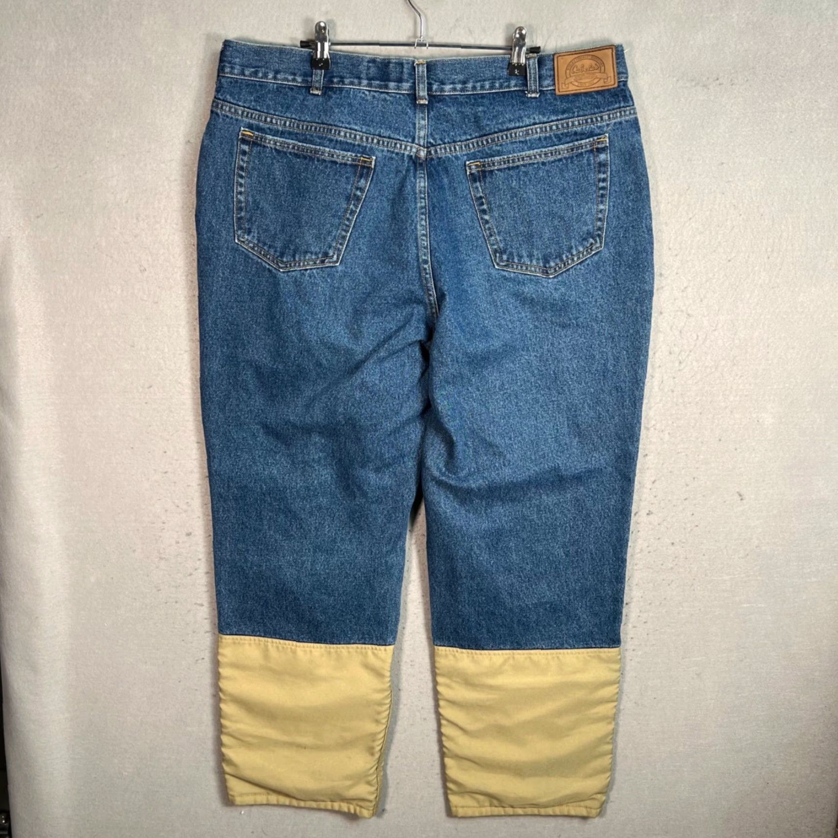 Vintage Cabela's Mens Pants Denim Nylon 42 x 30 Two-Tone Outdoor Straight Jeans Modern Vintage: No Size US 42 / EU 58 - 2 Thumbnail