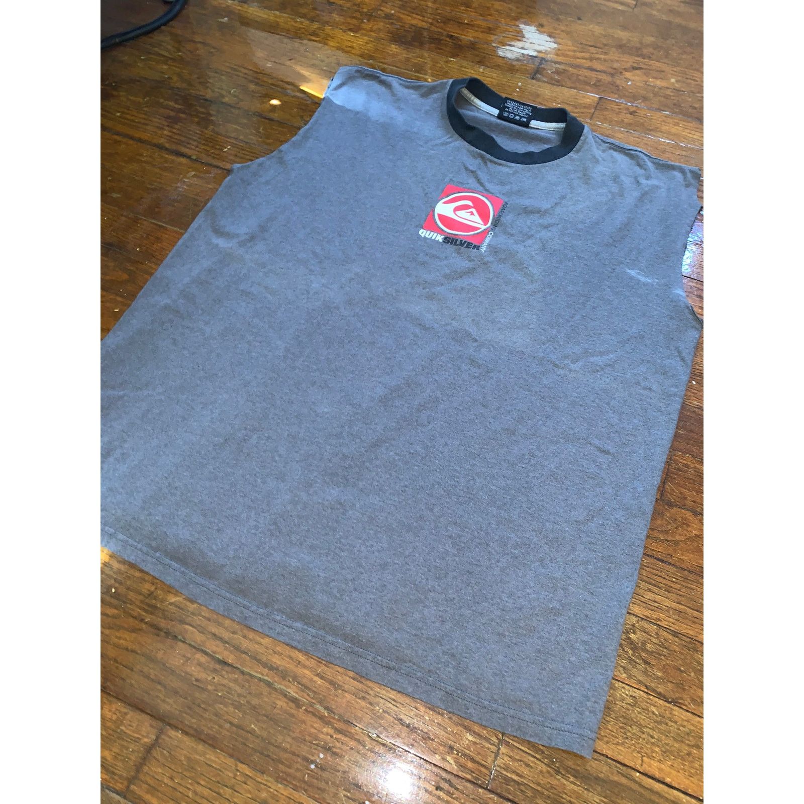 Quiksilver × Vintage Vintage Quiksilver Box Logo Ringer T Shirt XL Y2K Surf Skate Size US XL / EU 56 / 4 - 2 Thumbnail