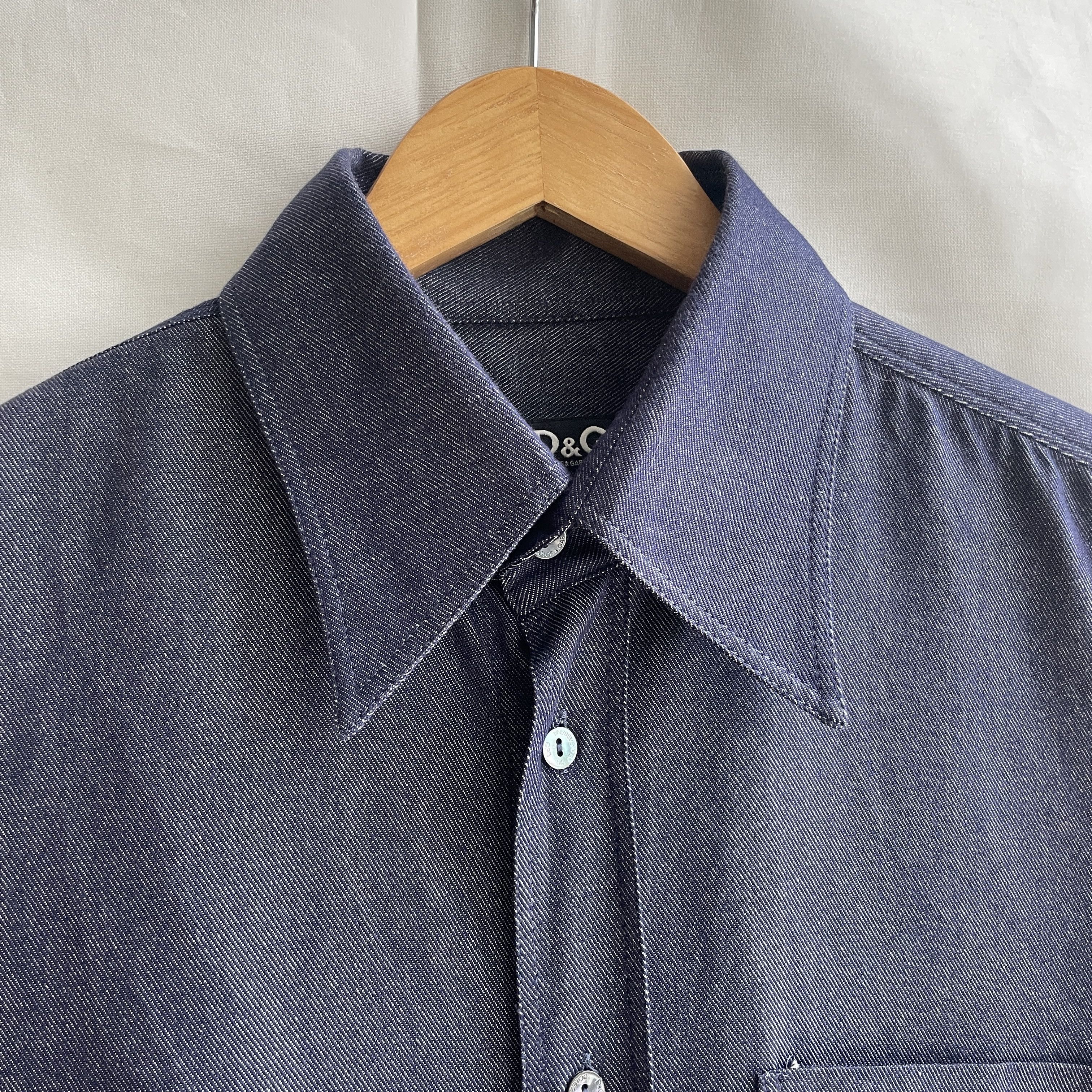 Dolce & Gabbana Dolce & Gabbana Vintage Chambray Shirt Size L Size US L / EU 52-54 / 3 - 4 Thumbnail