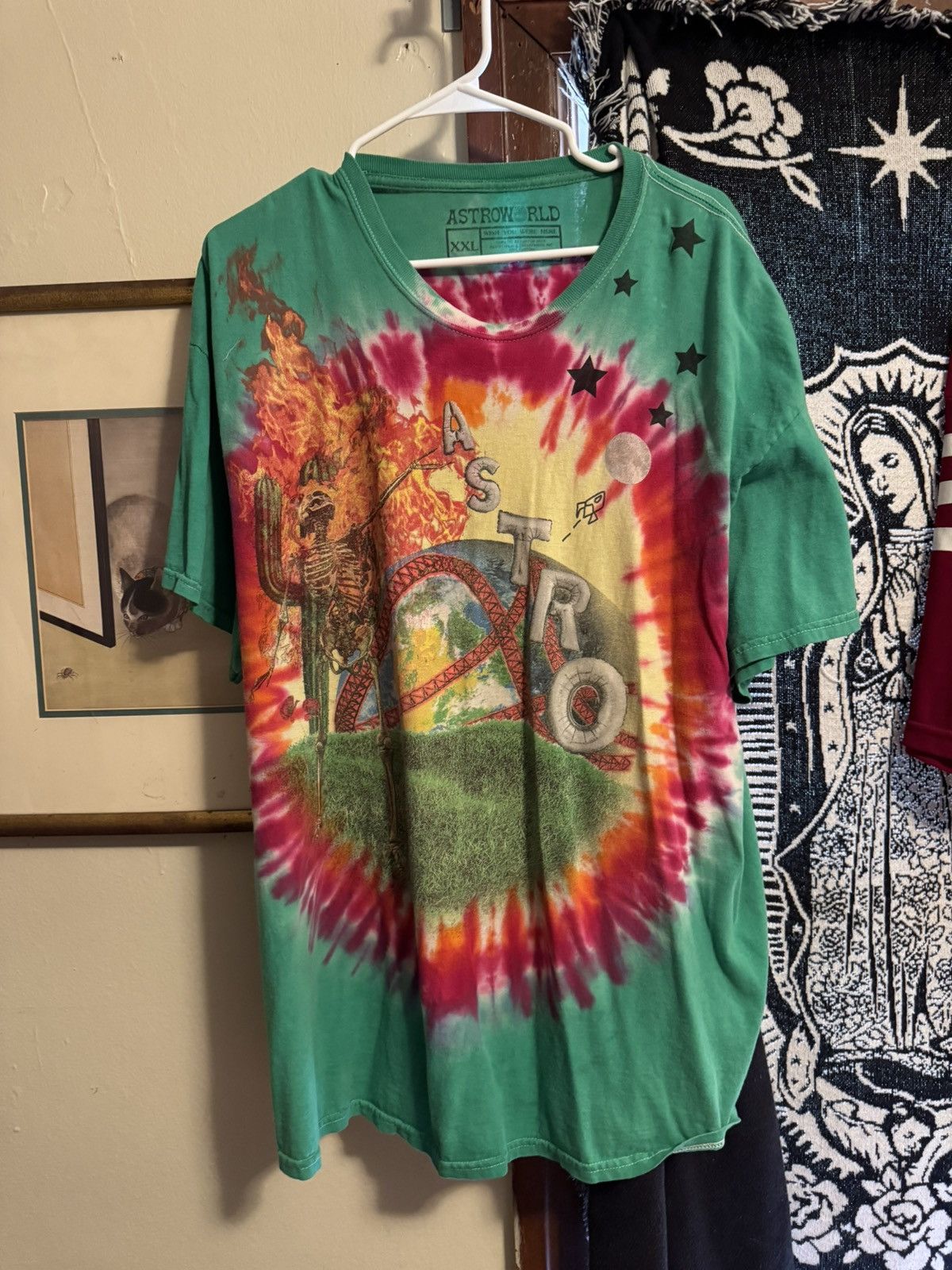 Travis Scott Travis Scott Astroworld 2018 Tie-Dye Tour Tee XXL Size US XXL / EU 58 / 5 - 1 Thumbnail