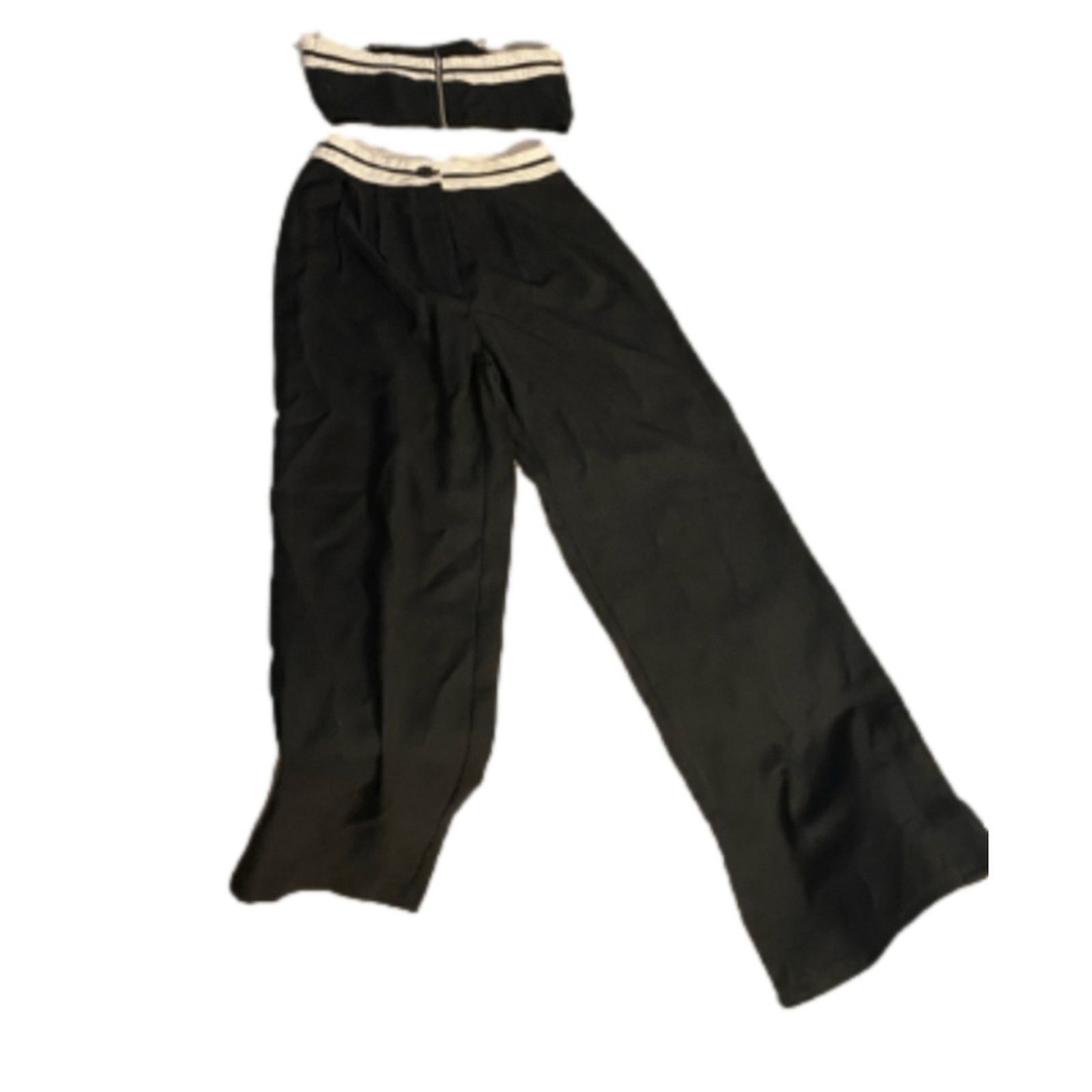 Shein Y2K Minimalist Black Two Piece Festival Streetwear Set SHEIN Size 23" - 5 Thumbnail