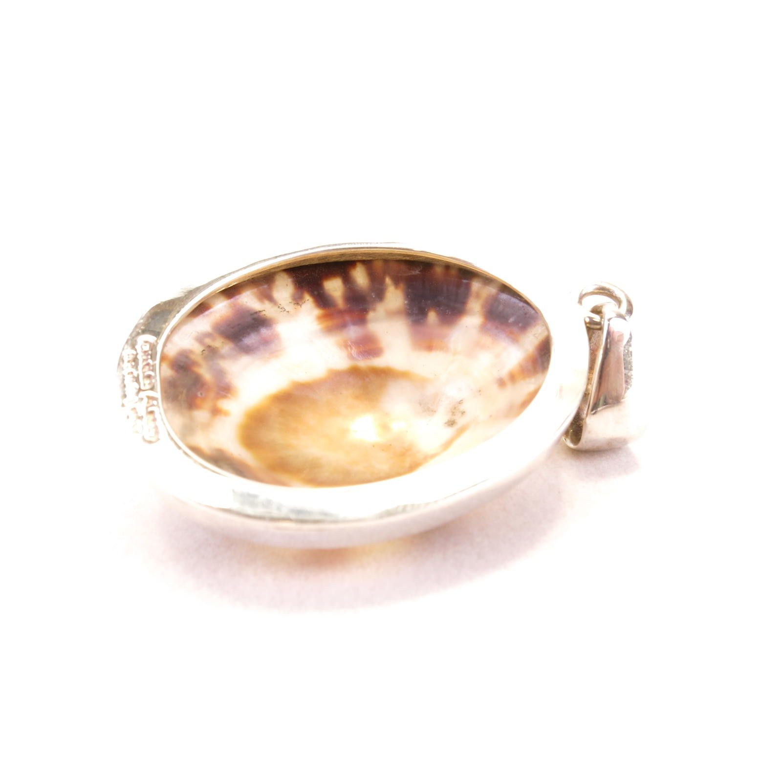 Other Vintage P4236 Sterling Silver Limpet Shell Pendant 2.5" Size ONE SIZE - 3 Thumbnail