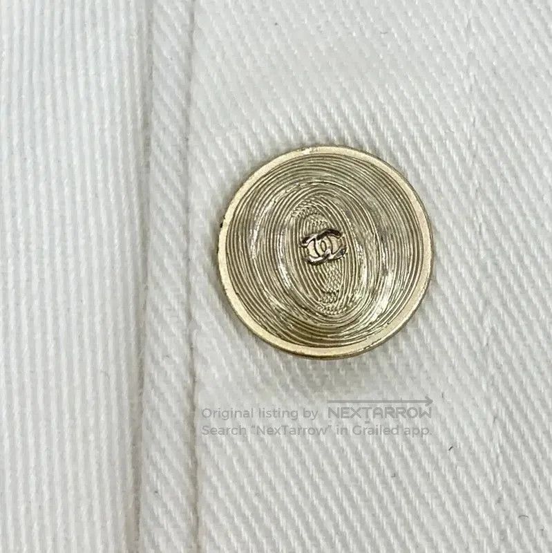 Chanel Chanel White Cotton Casual Pants for Women . Size 23" - 5 Thumbnail