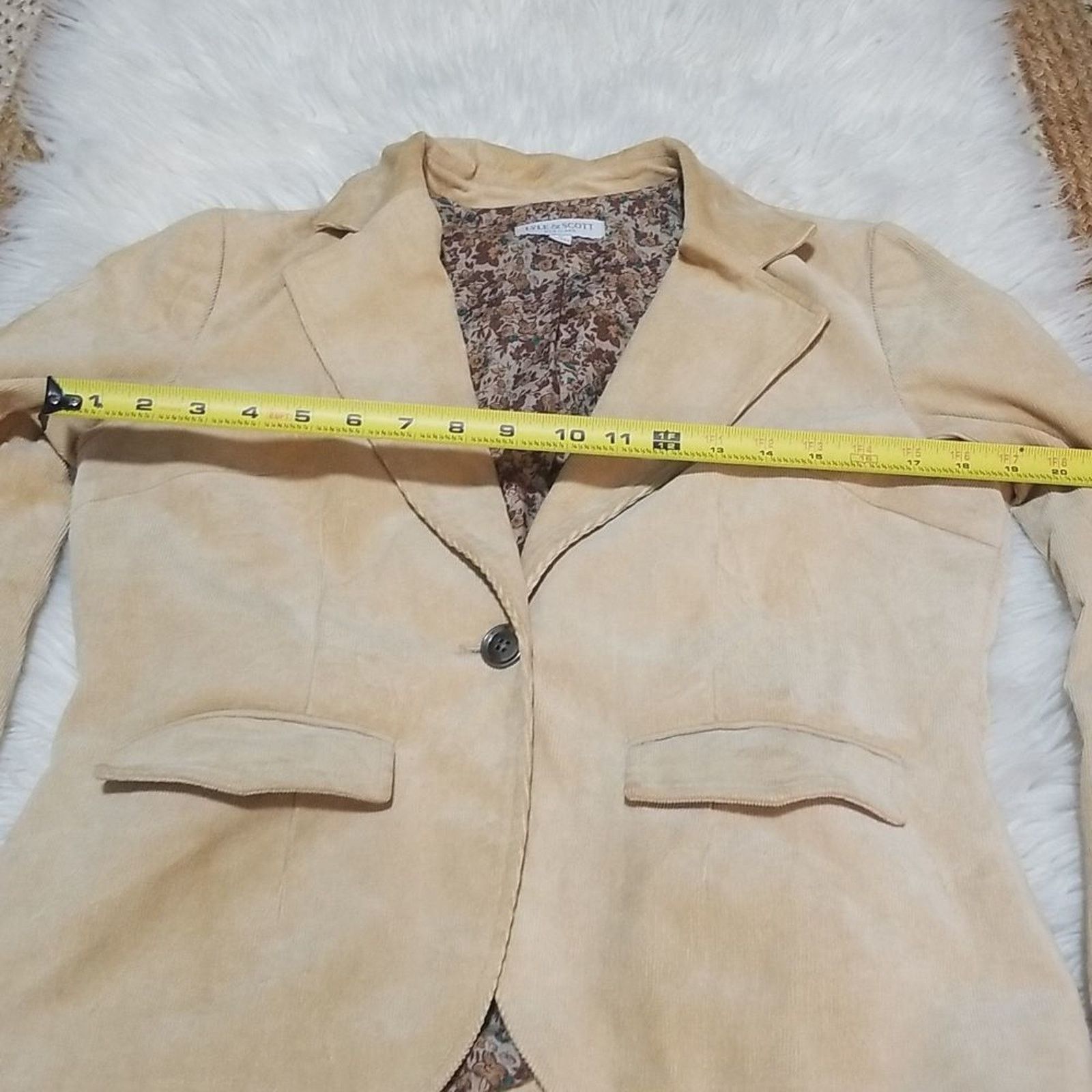 Lyle & Scott Lyle & Scott Scotland Tan Corduroy Blazer Jacket Size M / US 6-8 / IT 42-44 - 8 Thumbnail