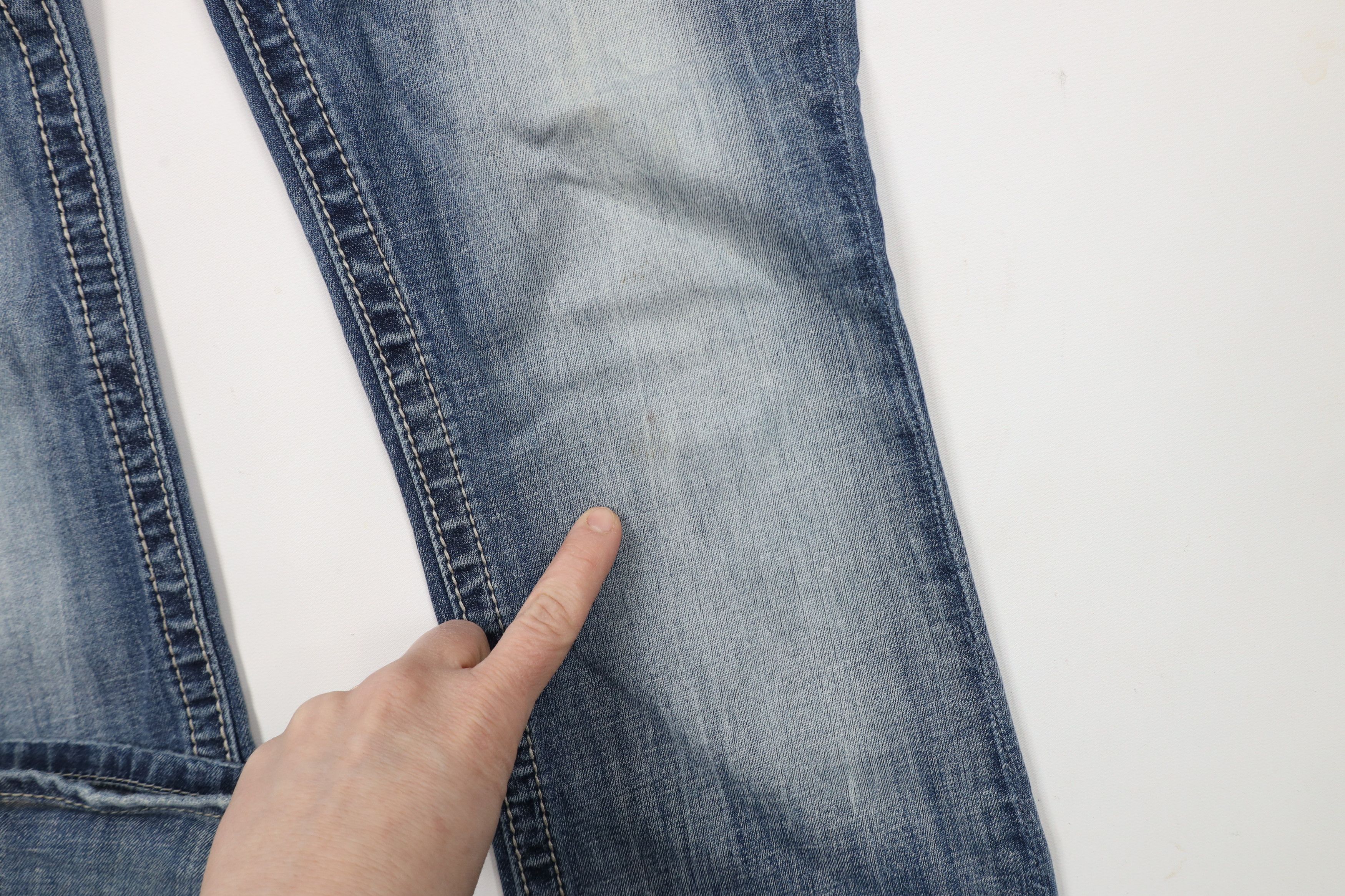 Miss Me × Vintage Miss Me Jeweled Fleur de Lis Flared Bootcut Denim Jeans Size 29" - 6 Thumbnail