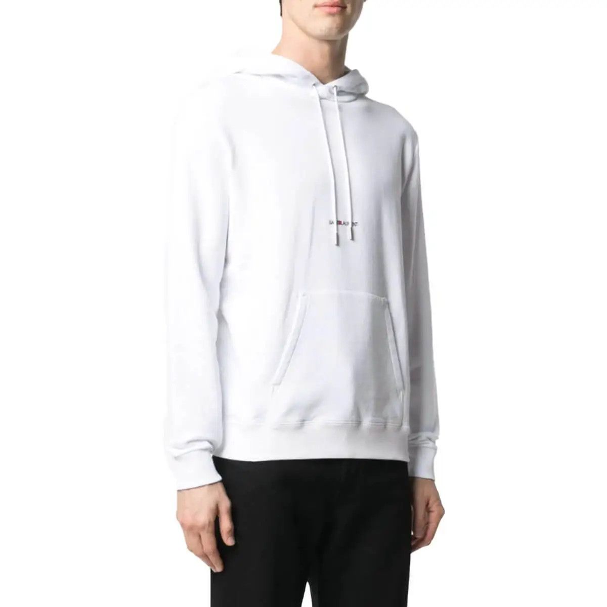 Saint Laurent Paris o1bcso1str1124 Rive Gauche Hoodie in White Size US XS / EU 42 / 0 - 3 Thumbnail