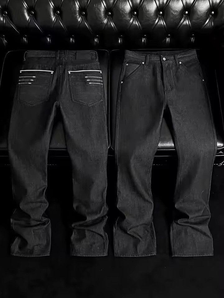 Other Avant Garde Wide Leg Gothic Punk Zip Black Pants Size US 30 / EU 46 - 3 Thumbnail