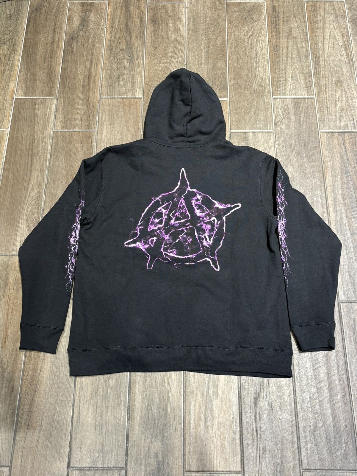 Revenge REVENGE “PURPLE LIGHTNING” HOODIE - SIZE XL - (BLACK) Size US XL / EU 56 / 4 - 2 Thumbnail