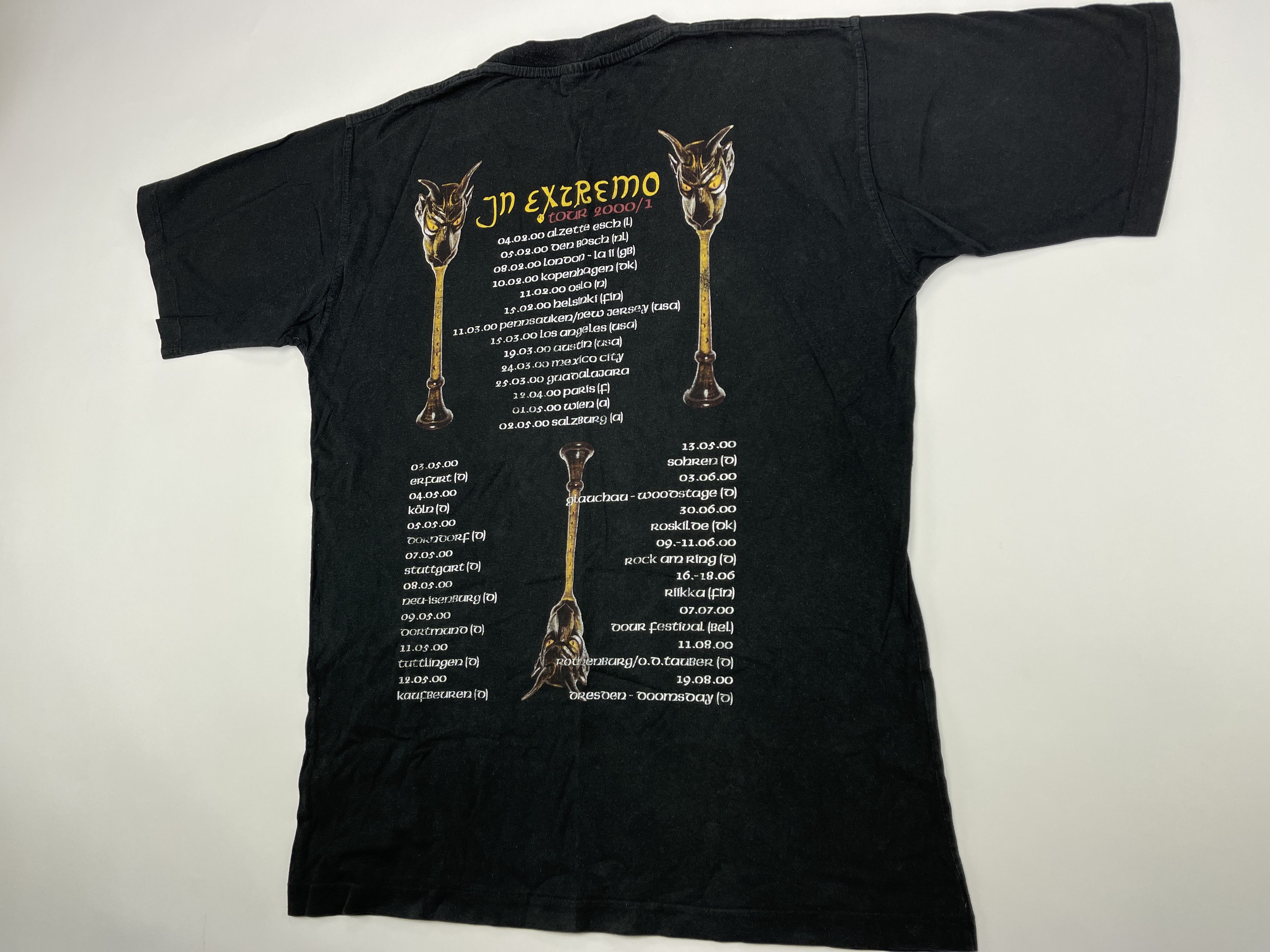 Band Tees Vintage In Extremo T-shirt, 2000 World Tour, Concert tour XL Size US XL / EU 56 / 4 - 10 Thumbnail