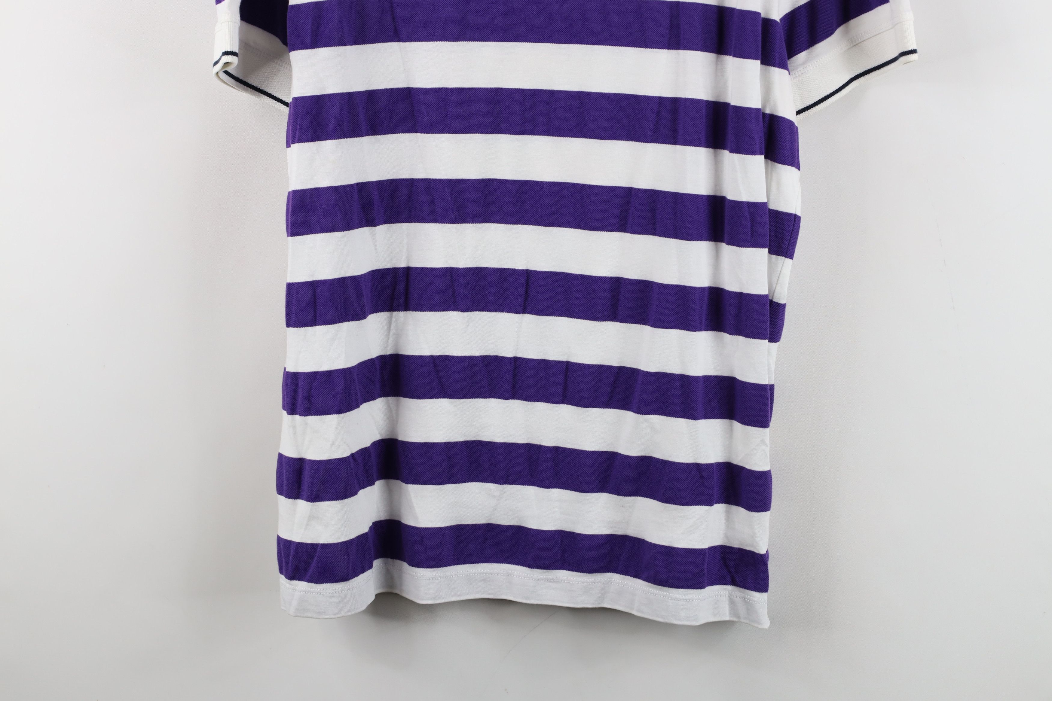 Hugo Boss Hugo Boss Color Block Knit Collared Polo Shirt Purple White Size US L / EU 52-54 / 3 - 14 Thumbnail