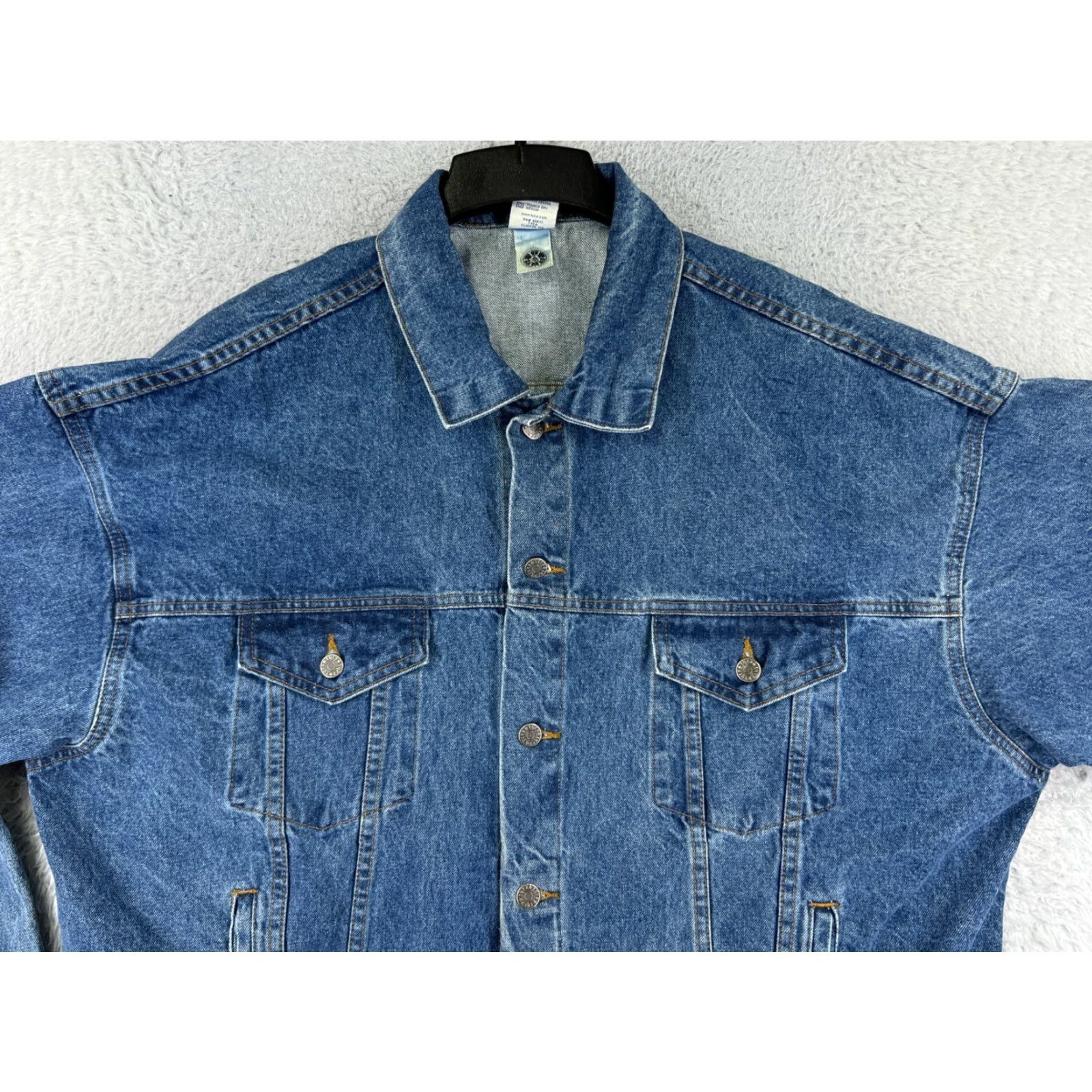 Denime VINTAGE Tyca Jacket Mens 2XL XXL Blue Denim Y2K Trucker Button Up US Made AM PM Size US XXL / EU 58 / 5 - 7 Thumbnail
