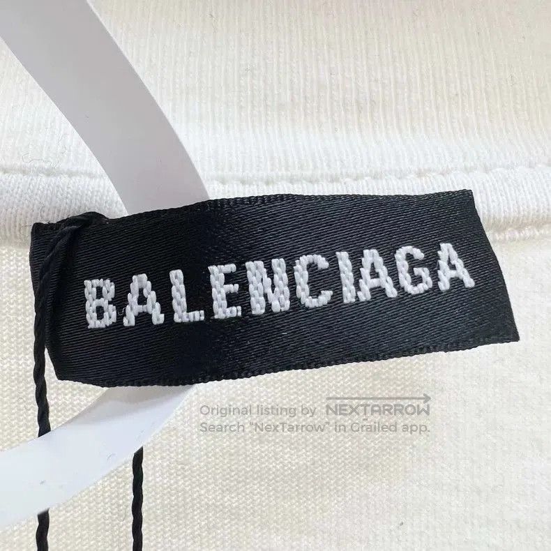 Balenciaga Balenciaga Embroidered Hem Letter Short Sleeve. Size US XS / EU 42 / 0 - 6 Thumbnail
