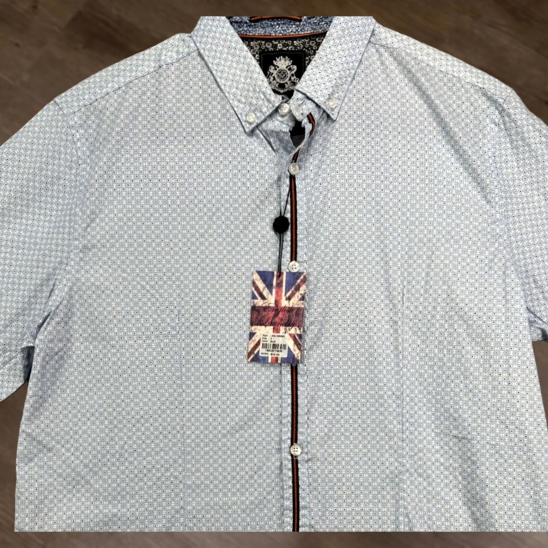English Laundry VINTAGE? No. English Laundry Shirt Mens Small Blue Geometric Button-Down Stretch Shirt Mens S Blue Geometric Button Up Please? Size US S / EU 44-46 / 1 - 1 Thumbnail