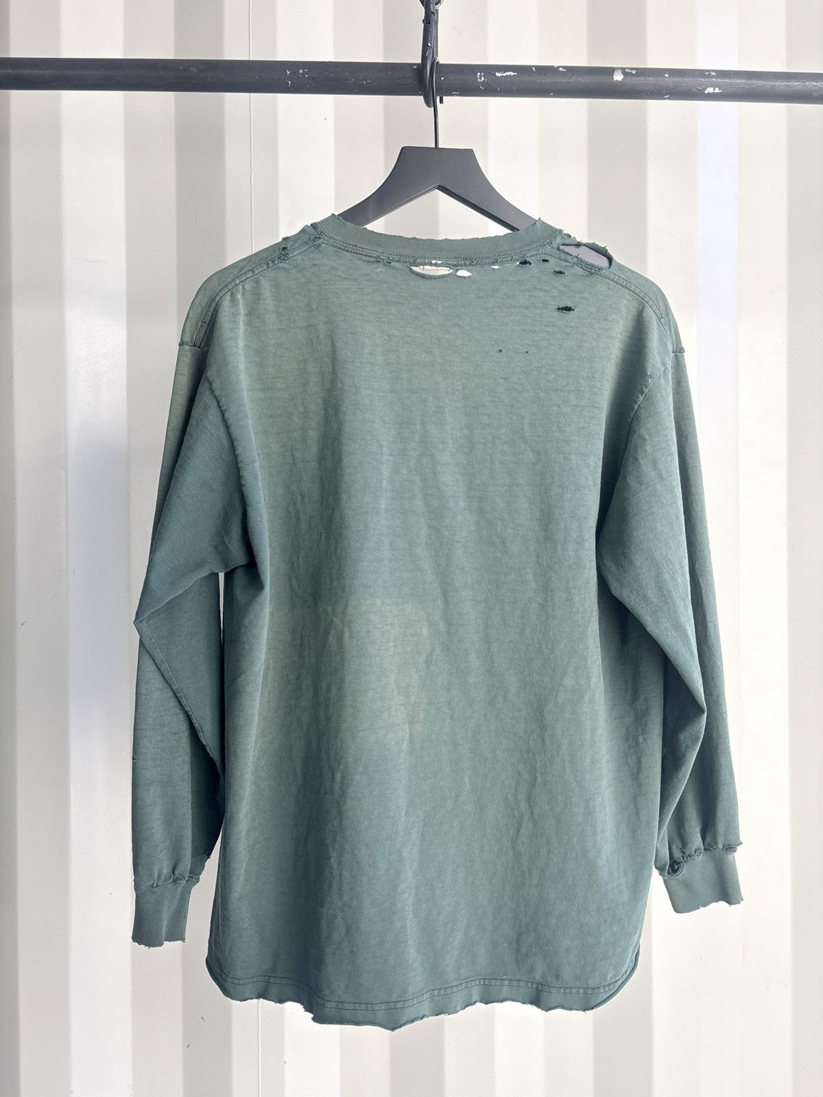 Vintage Thrashed Blank Faded Distressed Shirt GRUNGE Size US L / EU 52-54 / 3 - 3 Thumbnail