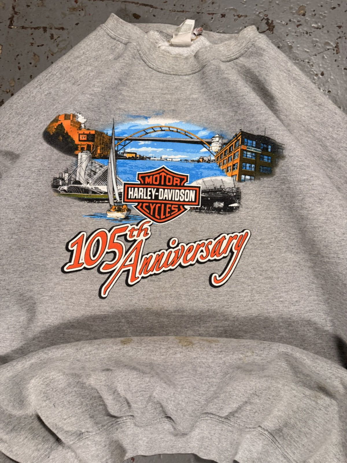 Harley Davidson Distressed Harley Davidson Crewneck Sweater Size US XXL / EU 58 / 5 - 3 Thumbnail