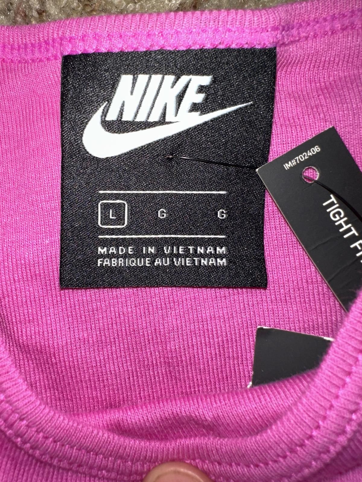 Nike Nike Sportswear Women's Basic Essential Pink Tank Top Size L / US 10 / IT 46 - 3 Thumbnail