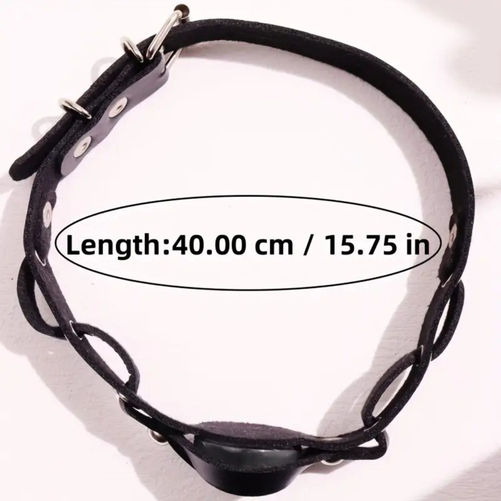 Other Emo Cosplay Dragon Eye Faux Leather Choker - Green/White Size ONE SIZE - 3 Thumbnail