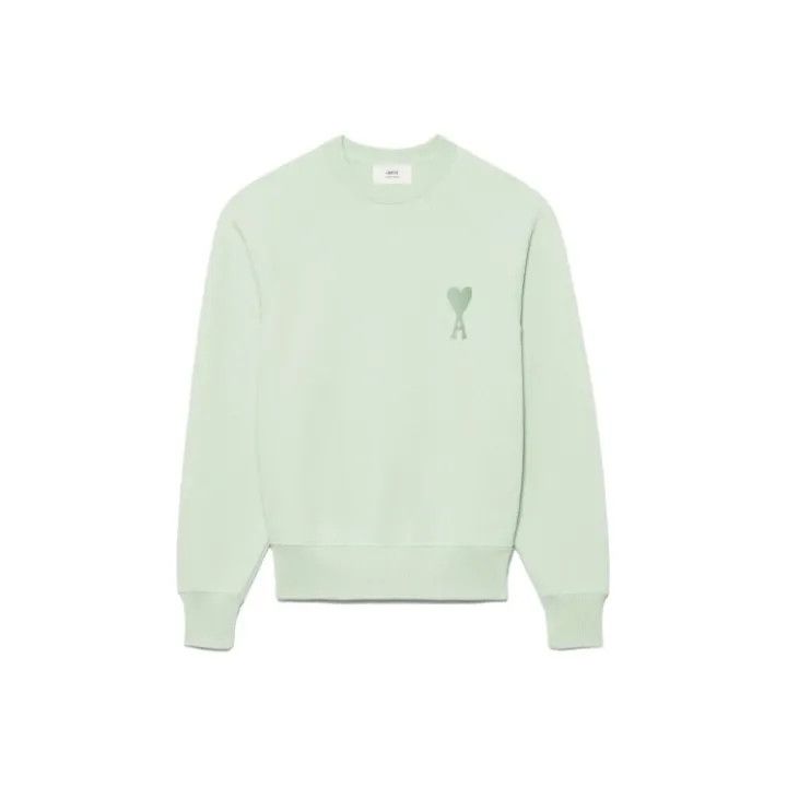 AMI AMI SS22 Green Heart Logo Casual Sweatshirt 0079 Size US XXS / EU 40 - 1 Thumbnail