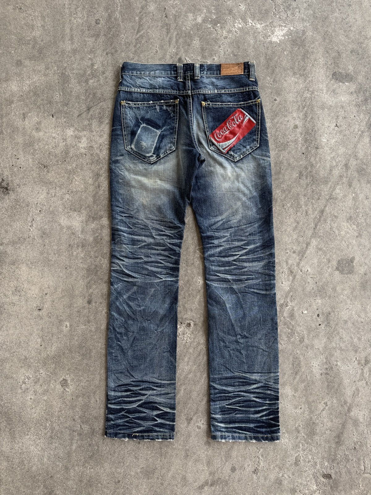 Japanese Brand Kello Distressed Fading Jeans lgb ifsix wasnine style Size US 32 / EU 48 - 7 Thumbnail