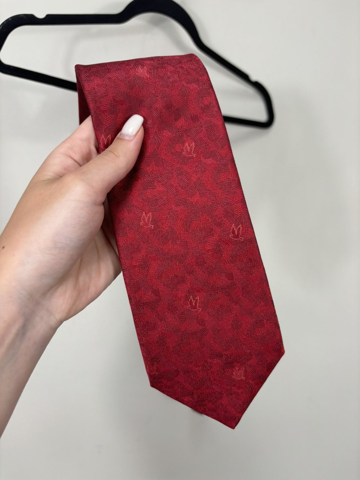 Lanvin Lanvin Paris Nestle NEW Rare Abstract Bird Pattern Silk Tie Size ONE SIZE - 2 Thumbnail