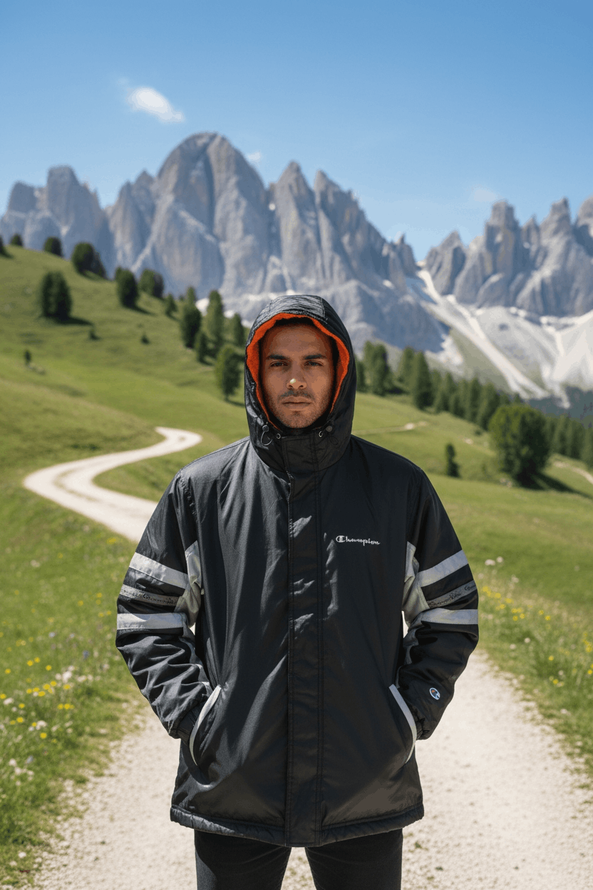 Champion CHAMPION Back Spell Out Winter Snow Windbreaker Jacket Size US S / EU 44-46 / 1 - 4 Thumbnail