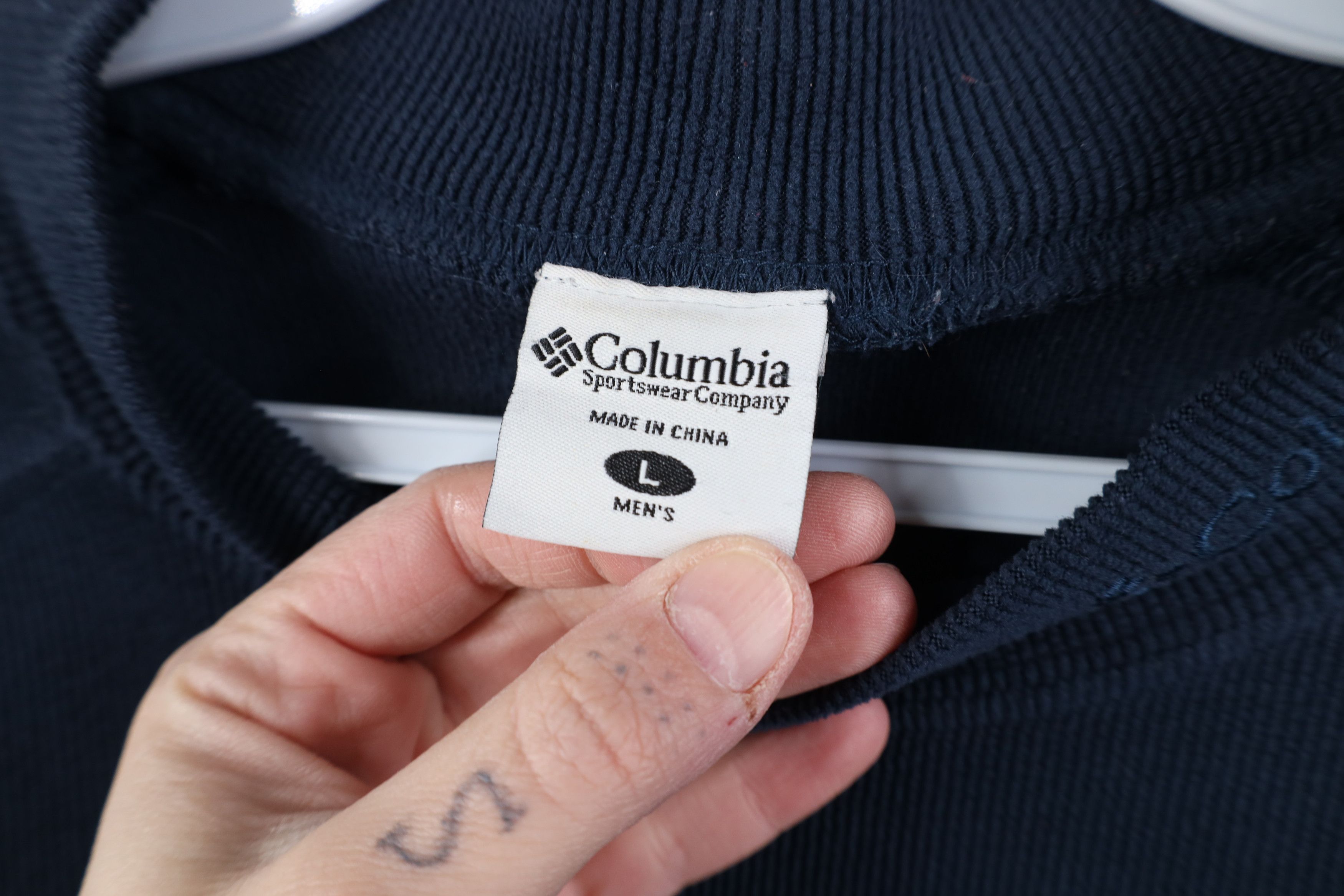 Columbia Vintage Columbia Spell Out Ribbed Fleece Mock Neck Sweater Size US L / EU 52-54 / 3 - 5 Thumbnail
