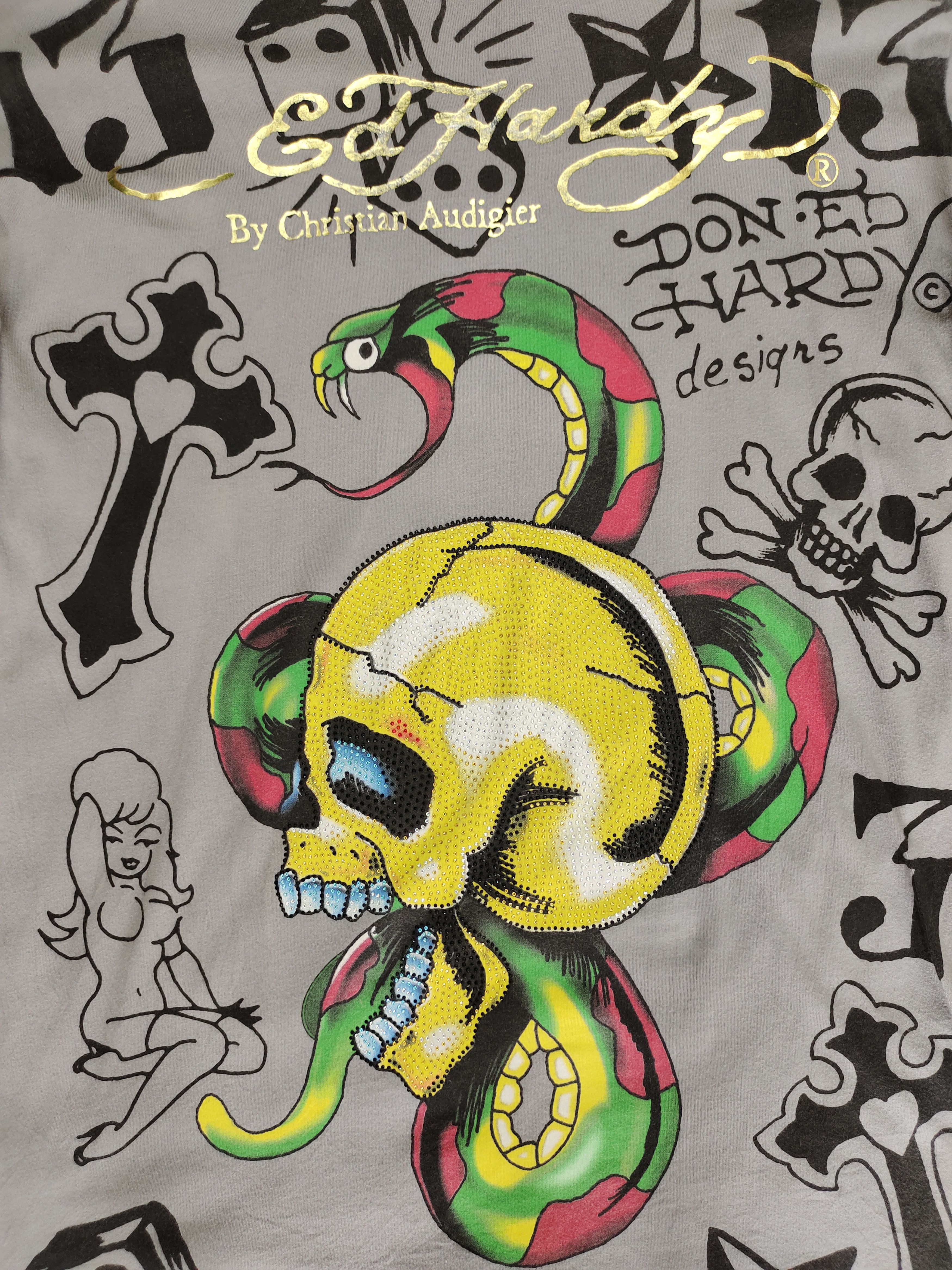 Ed Hardy Vintage Ed Hardy By Christian Audigier Longsleeve y2k Size US L / EU 52-54 / 3 - 3 Thumbnail