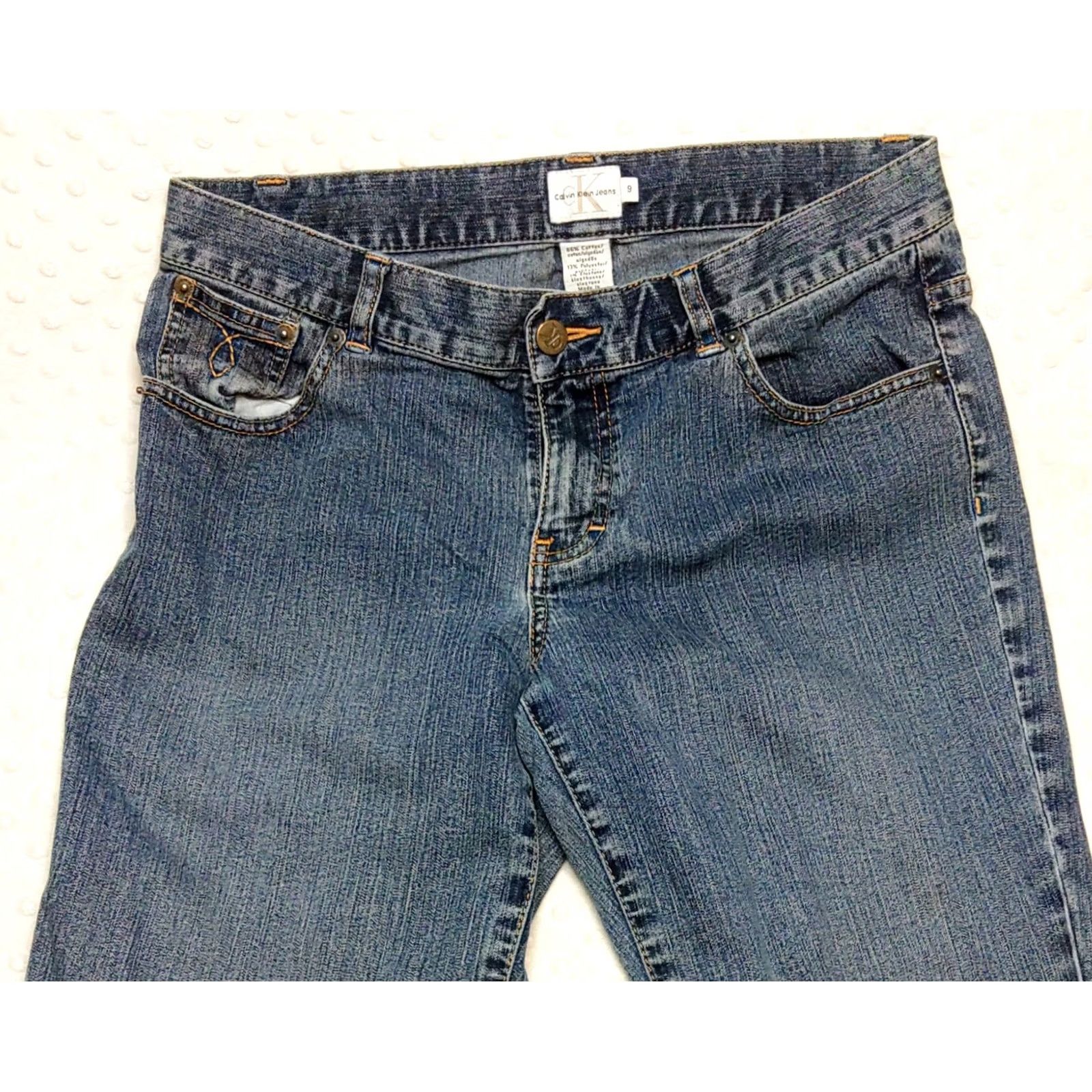 Calvin Klein VINTAGE Calvin Klein Womens Jeans 9 High Rise Straight Leg Blue Mom Jeans 80s 90s USA Mens Women Girls Boys? Size 30" / US 8 / IT 44 - 4 Thumbnail