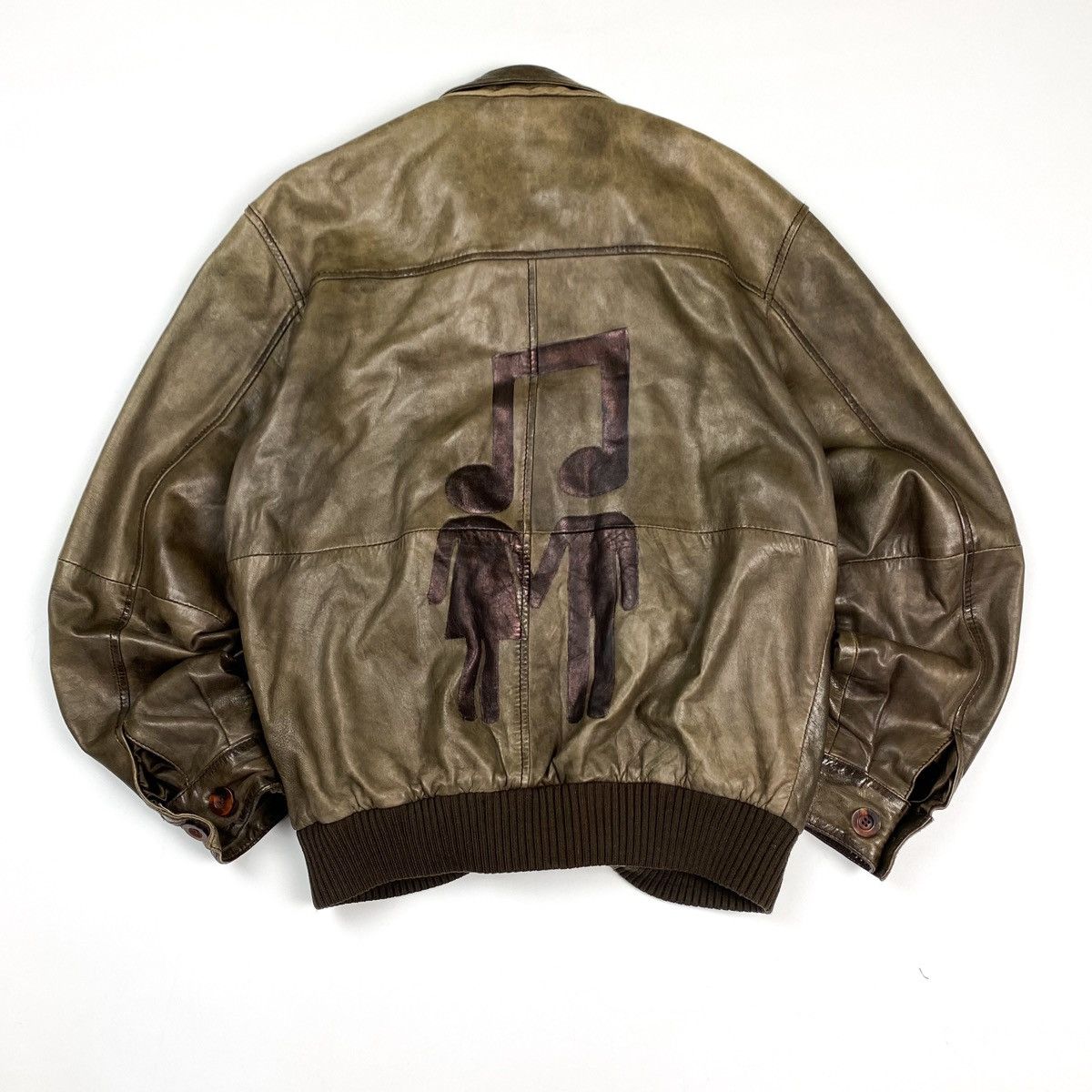 Japanese Brand opium love music leather bomber Size US L / EU 52-54 / 3 - 1 Thumbnail