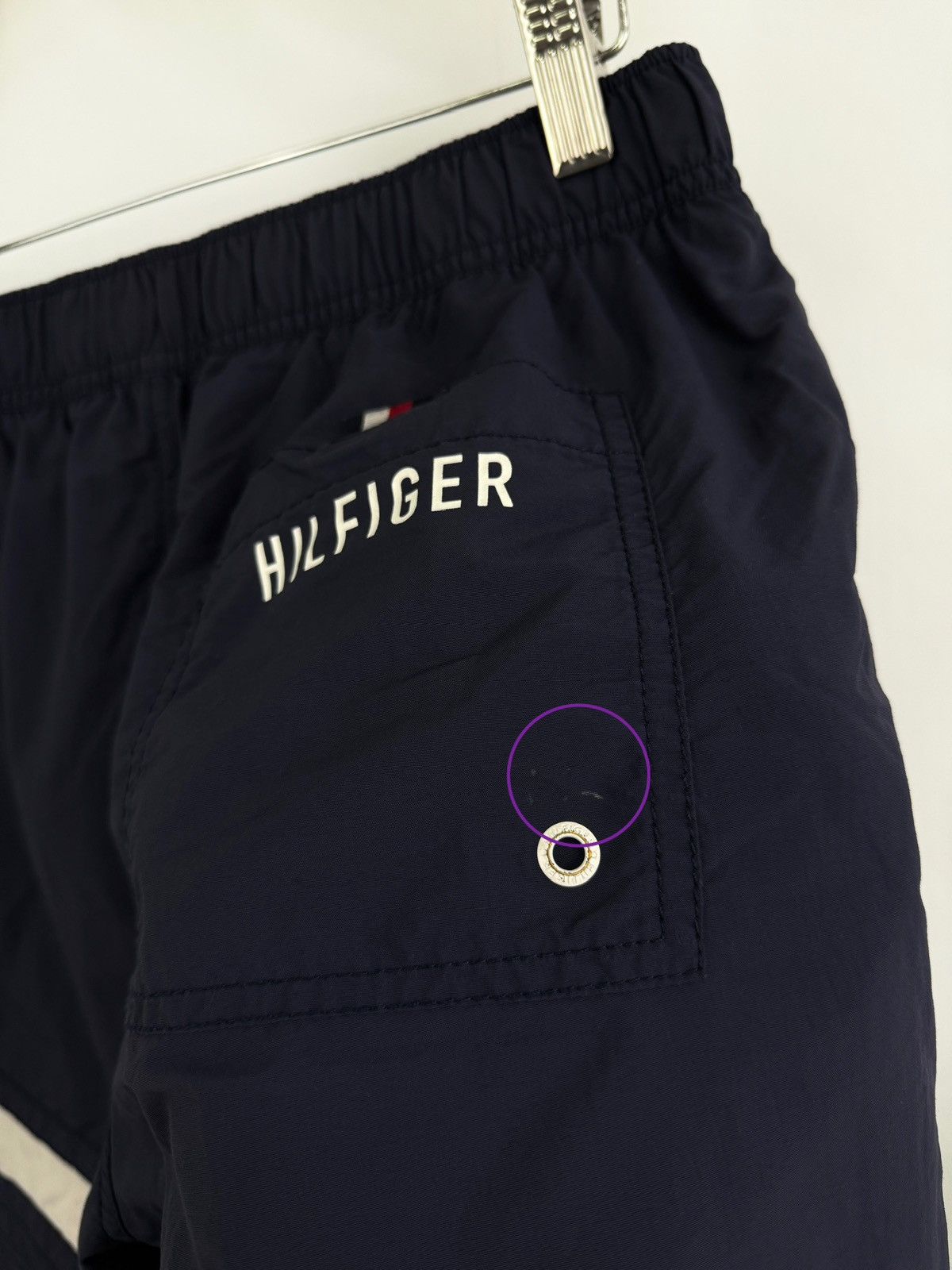 Tommy Hilfiger 🇺🇸 Y2K Tommy Hilfiger Nylon Beach Shorts Casual Streetwear Size US 32 / EU 48 - 9 Thumbnail