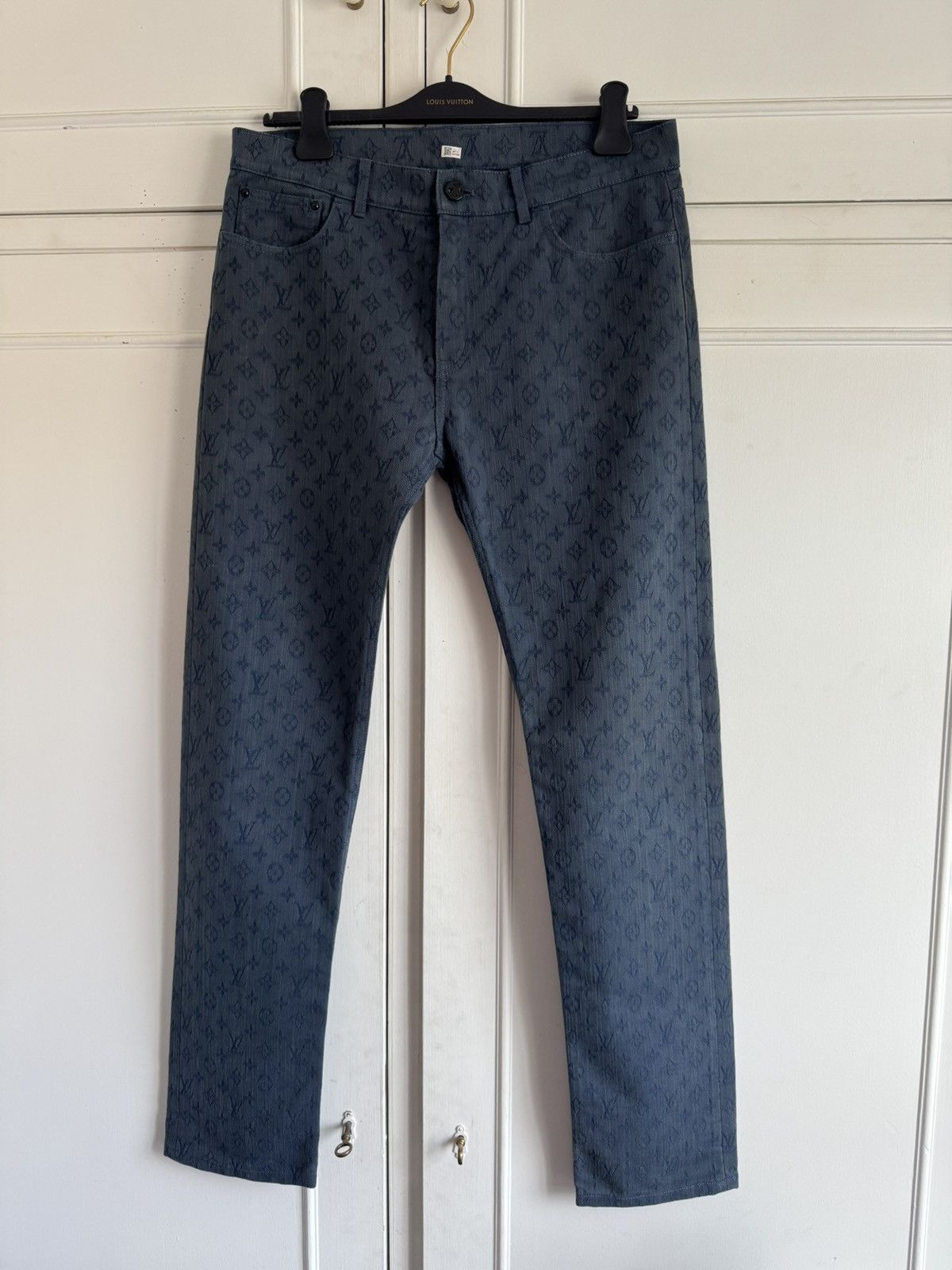Louis Vuitton 👖LV MONOGRAM BLUE DENIM Size US 33 - 1 Thumbnail