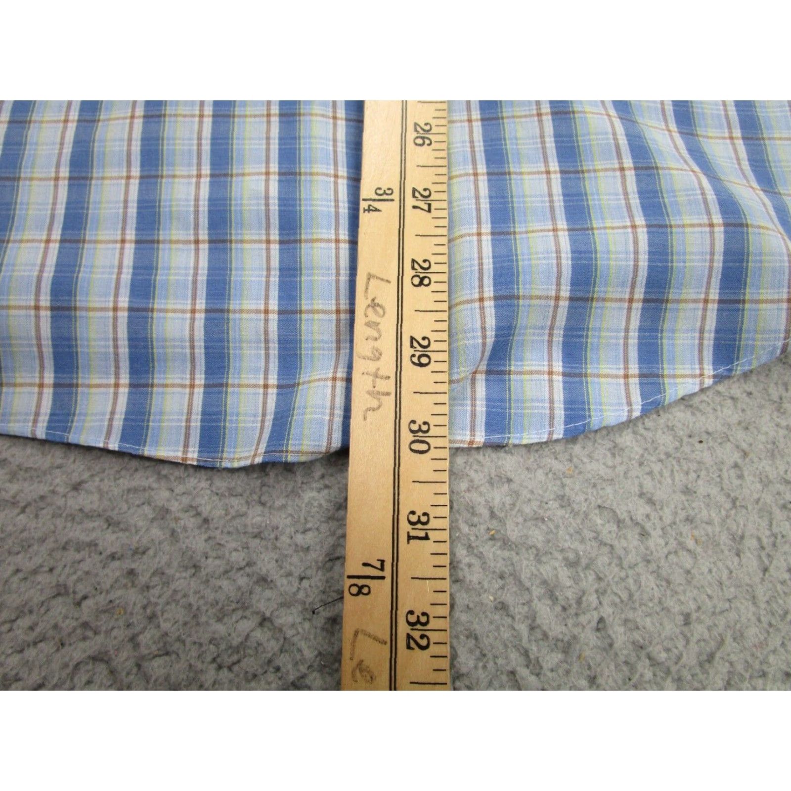 Vintage Vintage Mens Blue Plaid Tattersall Shirt Large L 80s 90s Size US L / EU 52-54 / 3 - 7 Thumbnail