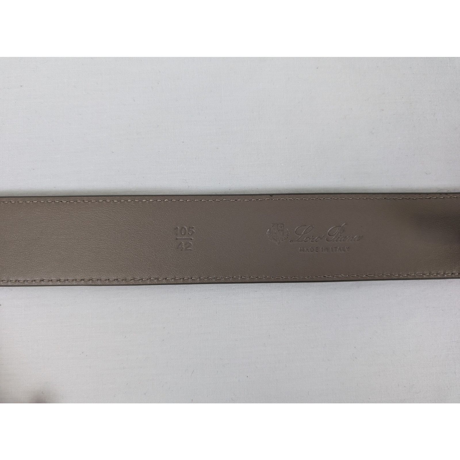 Loro Piana o1rshd1 Size:105/100% Dyed Calf Leather Cintura Alsaval Belt Size 42 - 7 Thumbnail