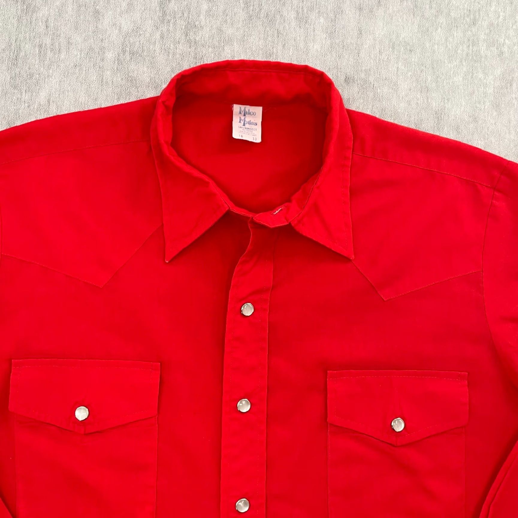 Vintage VINTAGE Malco Modes Shirt Adult 16/33 Red San Francisco Pearl Snap Western Mens Size US L / EU 52-54 / 3 - 3 Thumbnail