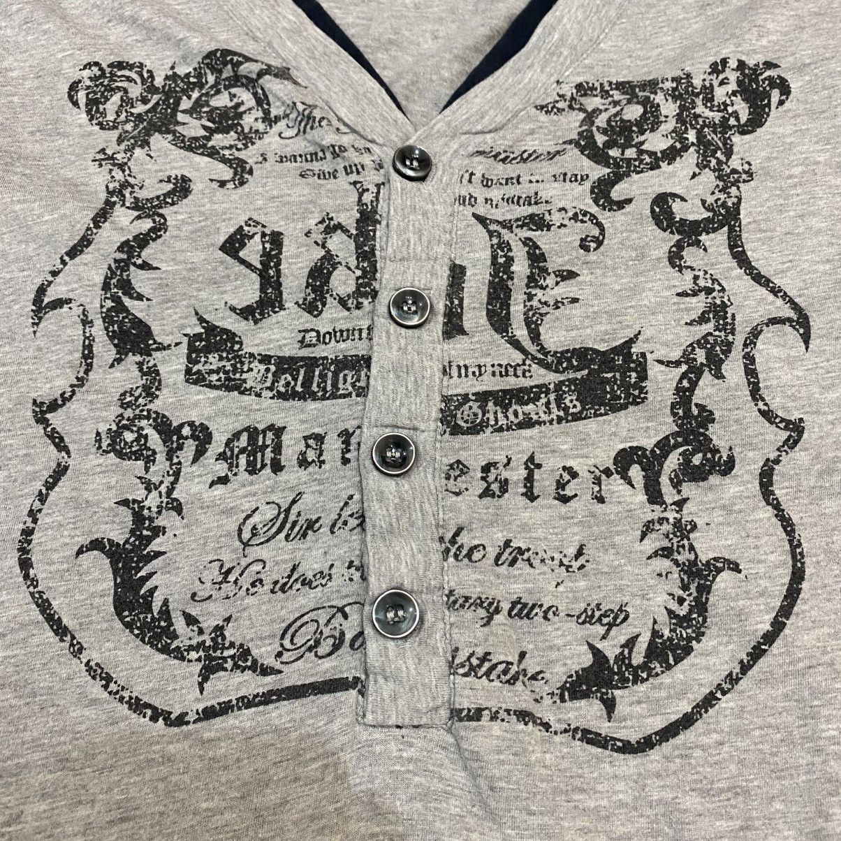 PPFM 2000s PPFM V Neck Double Layer Half Button LS T-Shirt Size US L / EU 52-54 / 3 - 6 Thumbnail