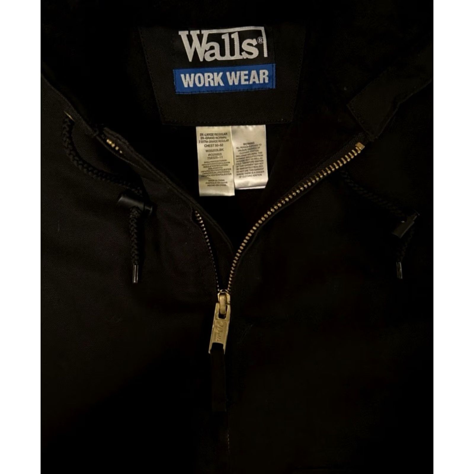 Walls VINTAGE Walls Work Wear Jacket Detroit Hoodie Black Canvas 90s Mens XXL Size US XXL / EU 58 / 5 - 7 Thumbnail