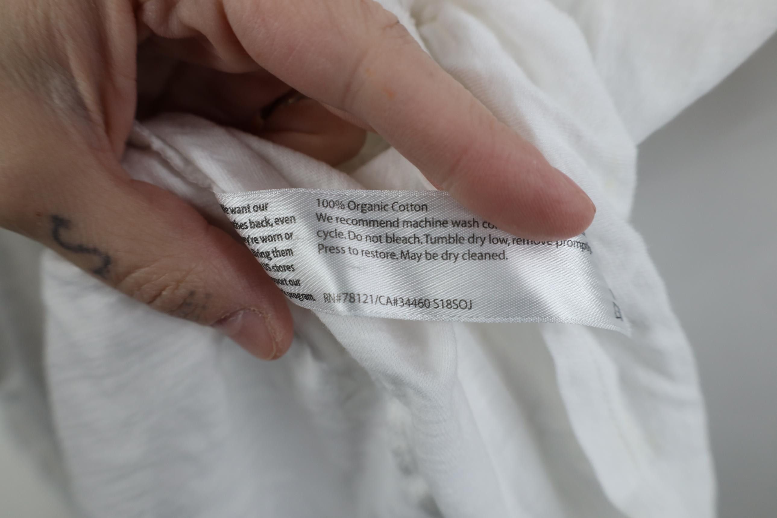 Vintage Eileen Fisher Organic Cotton Knit Tie Bottom T-Shirt White Size L / US 10 / IT 46 - 8 Thumbnail