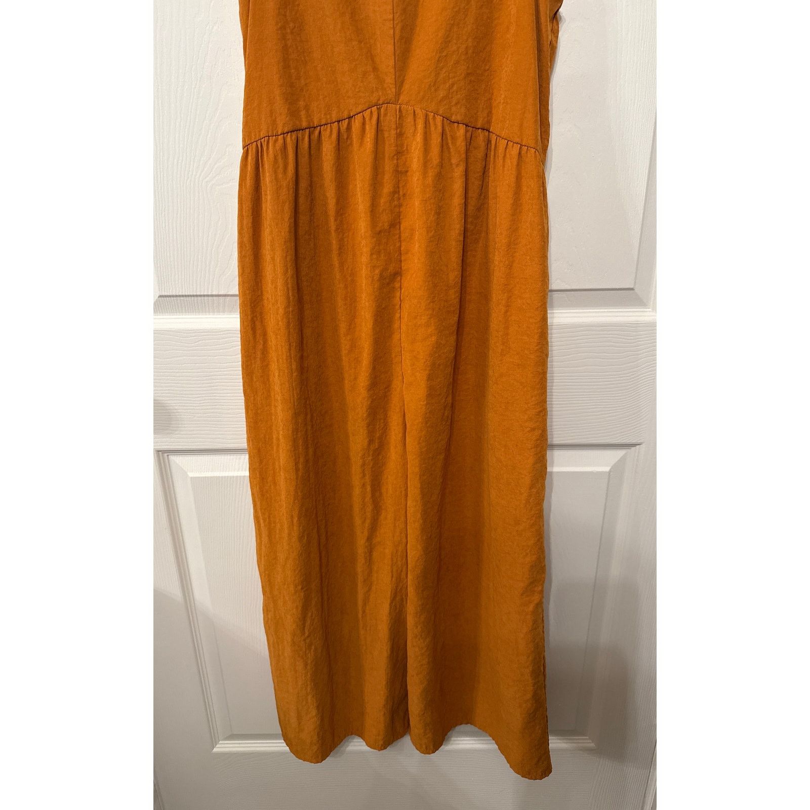 Asos ASOS Minimal Jumpsuit Ruching Detail Keyhole Back Mustard, 2 Size 26" / US 2 / IT 38 - 6 Thumbnail