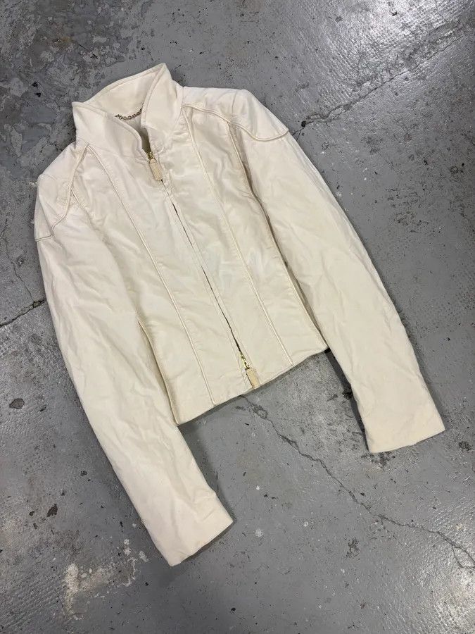 Gucci 2000s Gucci Beige Lady Cotton Jacket Size M / US 6-8 / IT 42-44 - 2 Thumbnail