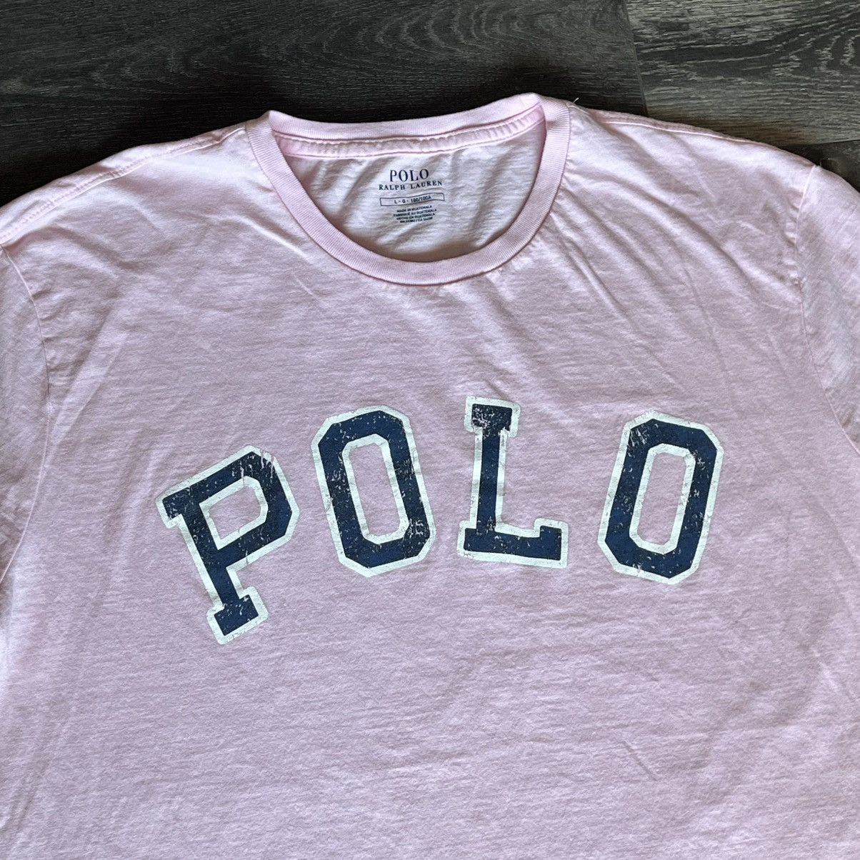 Polo Ralph Lauren Vintage Polo Ralph Lauren Light Baby Pink Arch Logo T Shirt Size US L / EU 52-54 / 3 - 3 Thumbnail