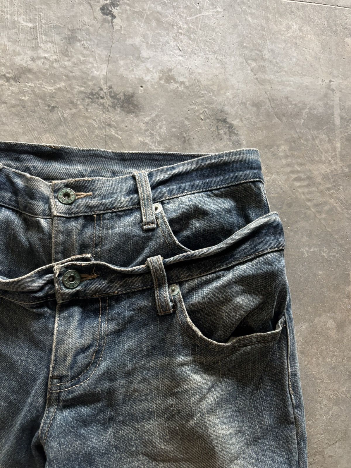 PPFM DOUBLE WAIST ZEROSAIL DISTRESSED JAPANESE BORO WASHED PUNK Size US 33 - 11 Thumbnail