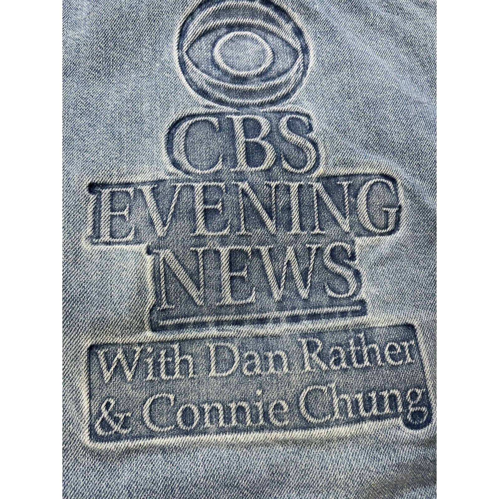 Gear for Sports VTG 90s DAN RATHER CONNIE CHUNG CBS EVENING NEWS DENIM COAT Size US L / EU 52-54 / 3 - 2 Thumbnail
