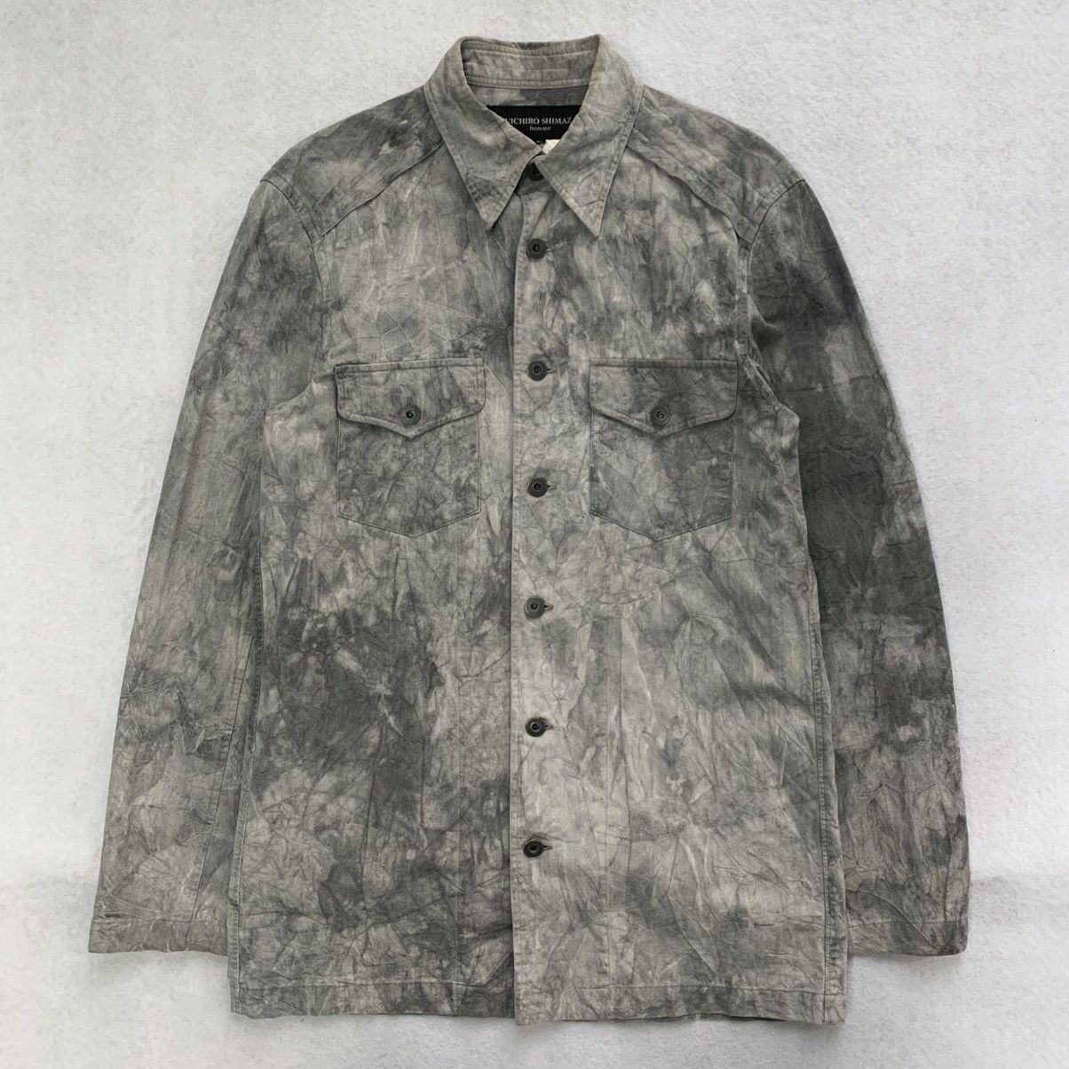 Ryuichiro Shimazaki Ryuichiro Shimazaki Homme Marble Wash Denim Shirt Jacket Size US L / EU 52-54 / 3 - 1 Thumbnail