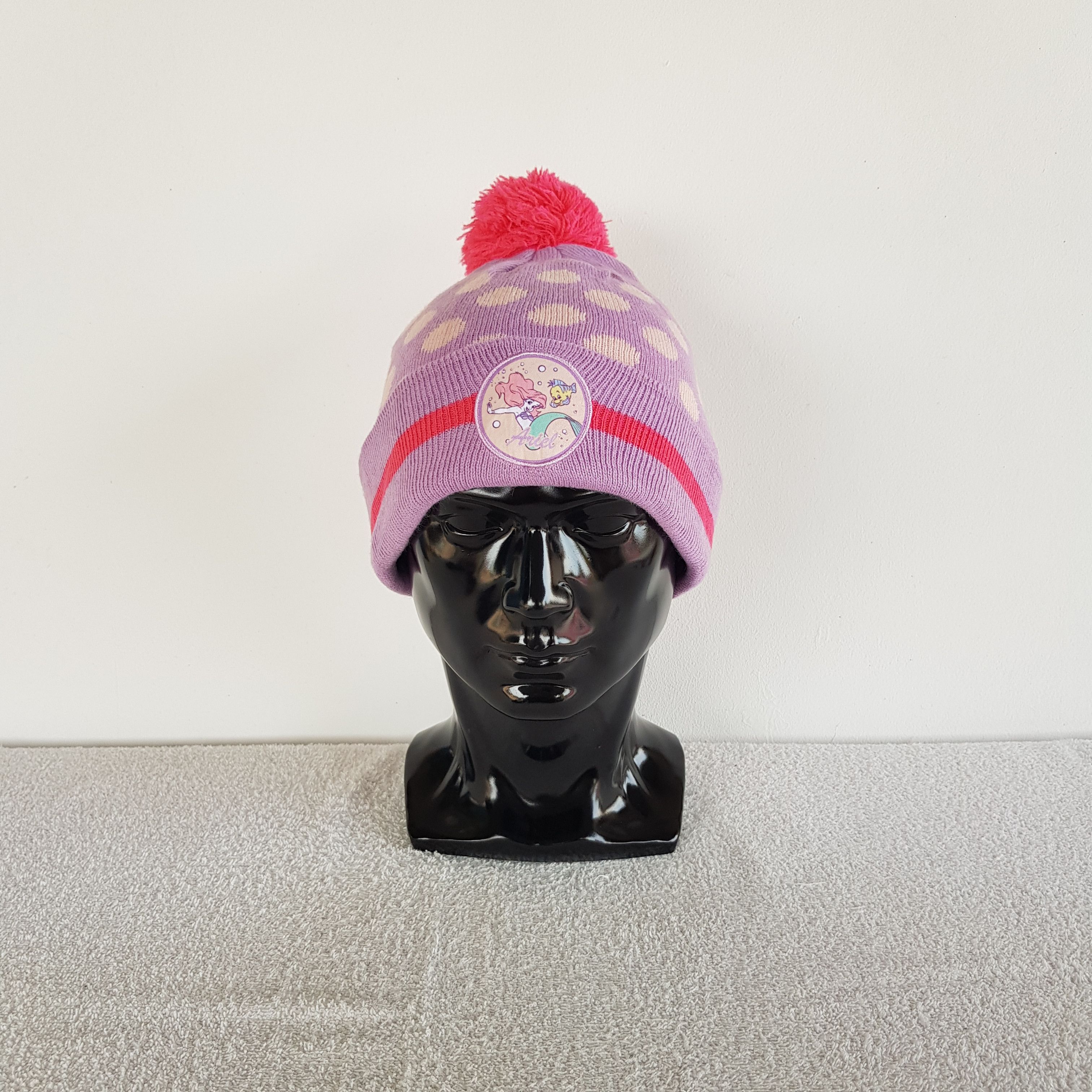 Disney Vintage Little Mermaid Beanie Movie Pom Pom Snow Caps Hats Size ONE SIZE - 2 Thumbnail