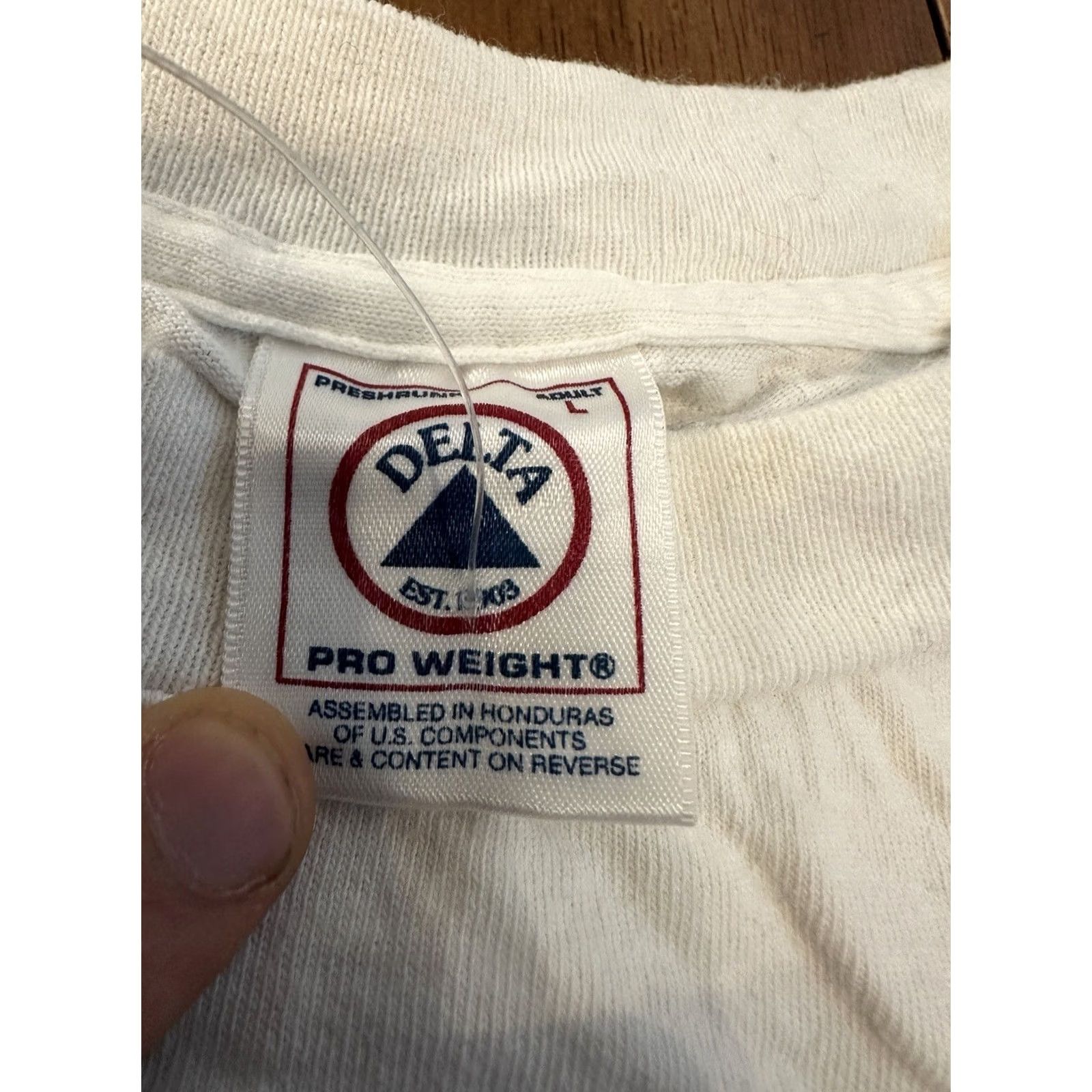 Delta VINTAGE Mr. Barbecue T Shirt 90s Large Graphic White Cotton Logo Mens Size US L / EU 52-54 / 3 - 5 Thumbnail